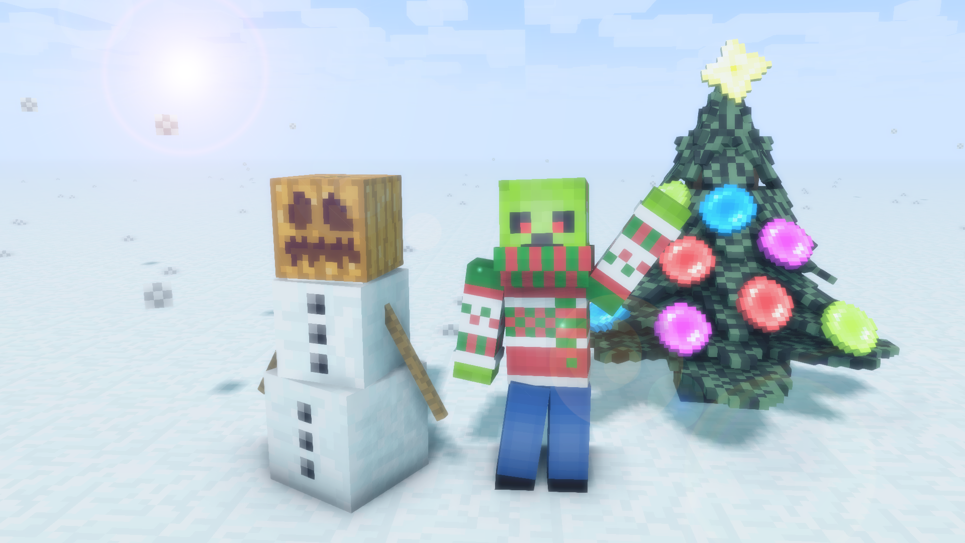 minecraft christmasWallpapers