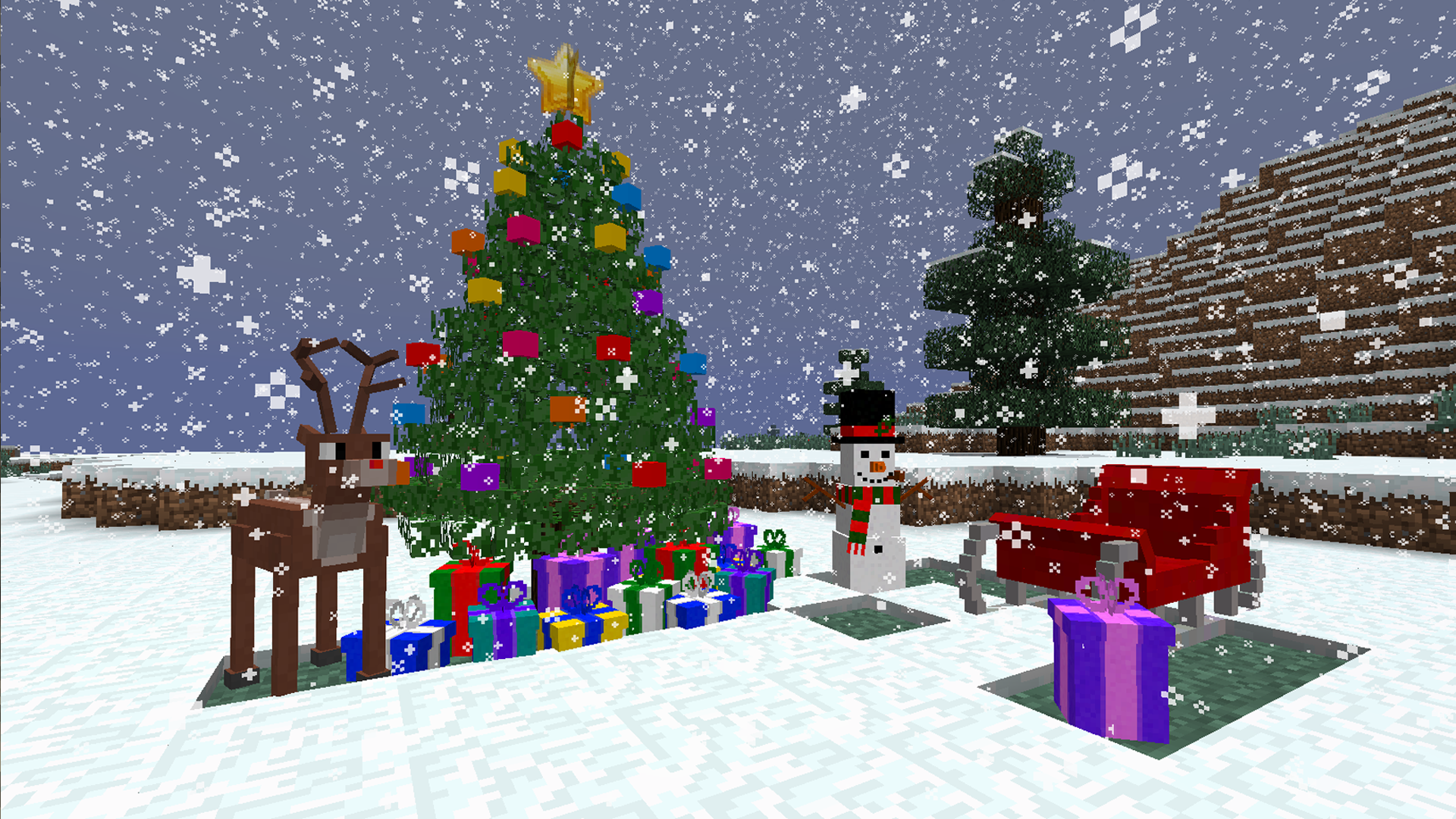 minecraft christmasWallpapers