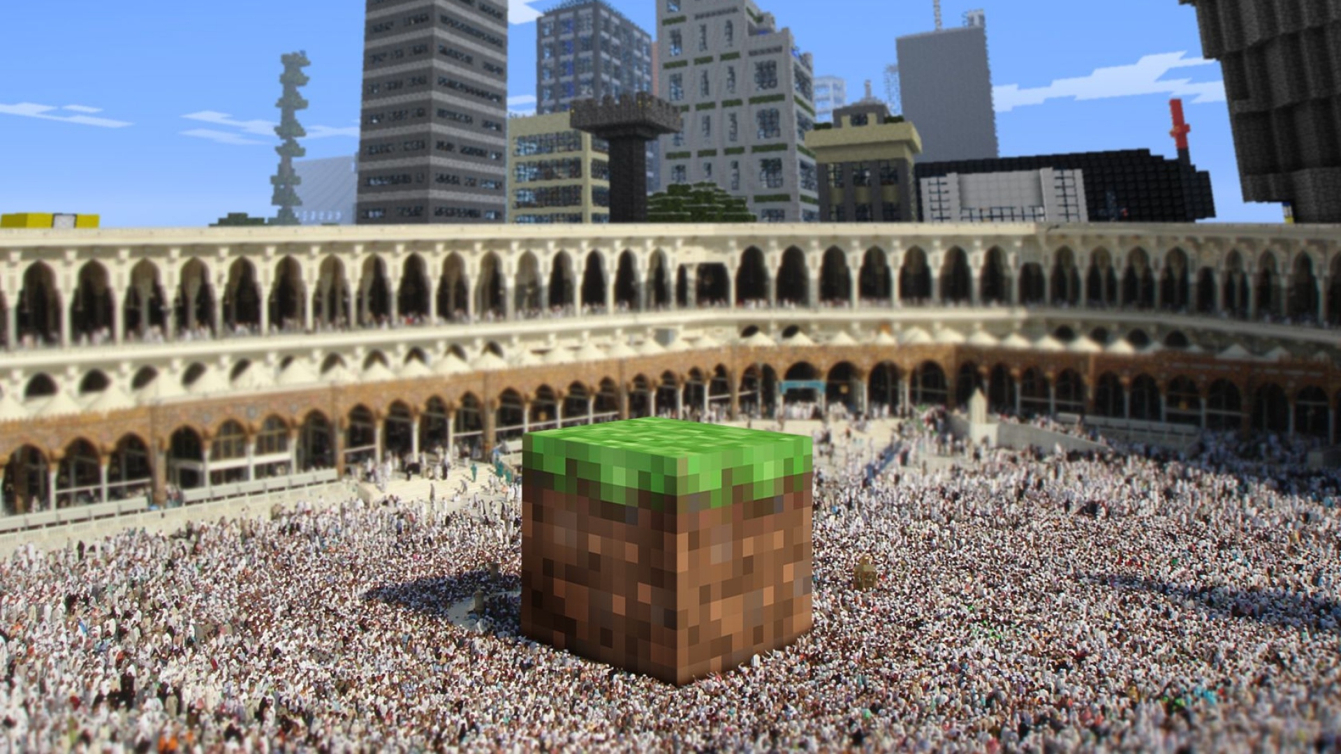 minecraft city Wallpapers