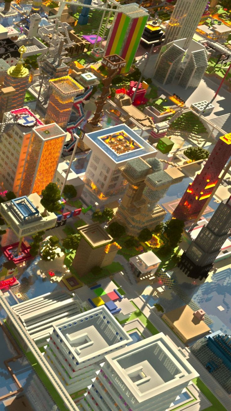 minecraft city Wallpapers