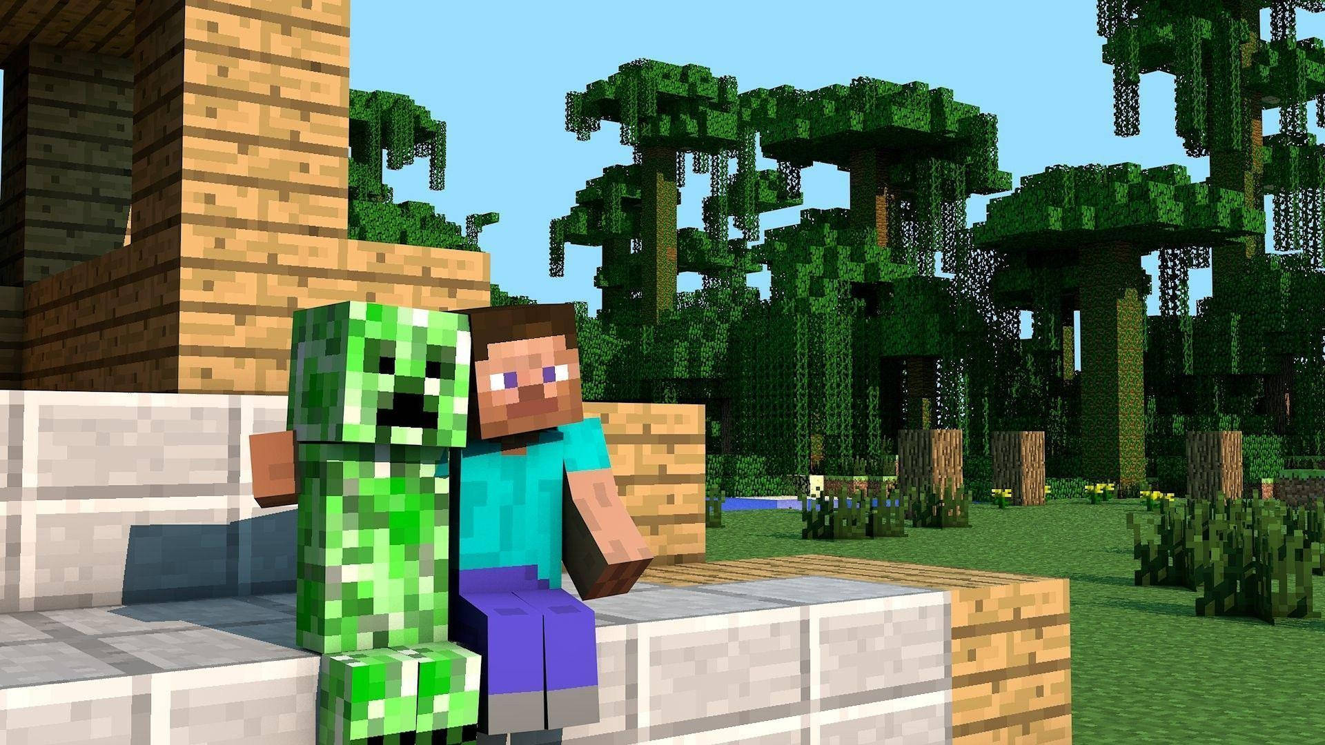 minecraft creeper background Wallpapers