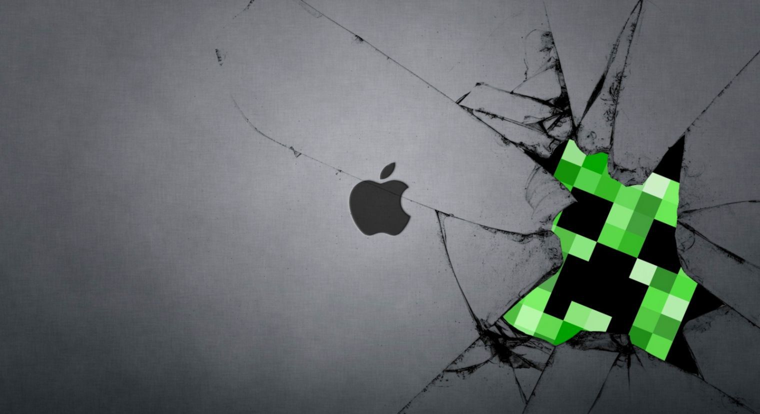 minecraft creeper glass brokenWallpapers