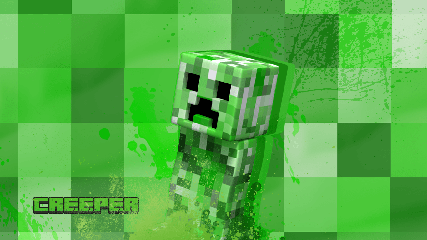 minecraft creeper glass brokenWallpapers