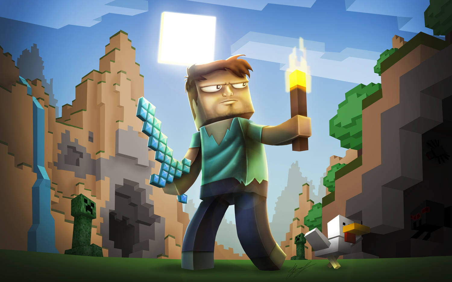 minecraft steveWallpapers