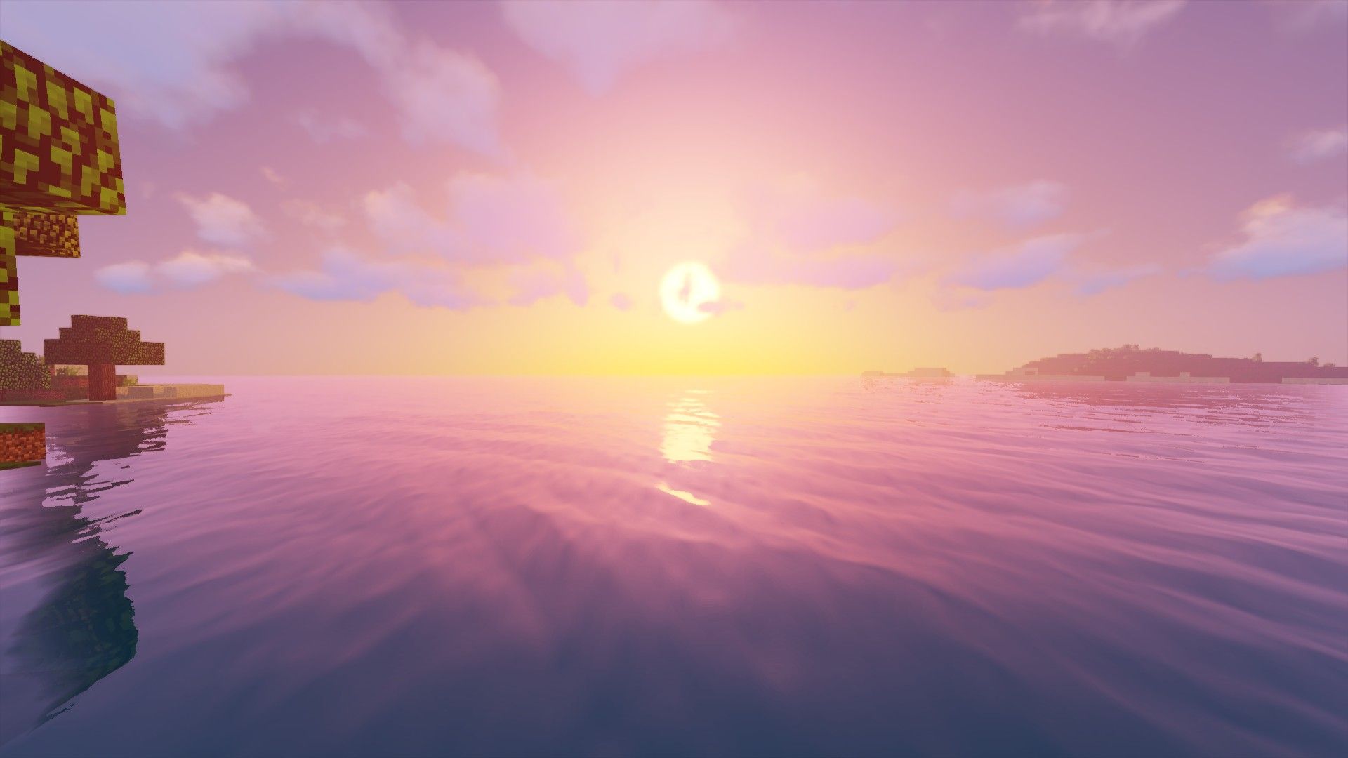 minecraft sunset Wallpapers