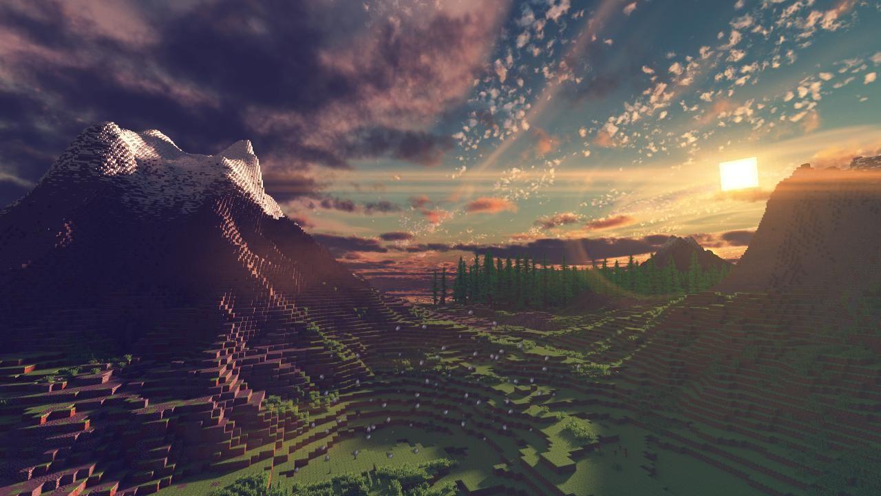 minecraft sunset Wallpapers