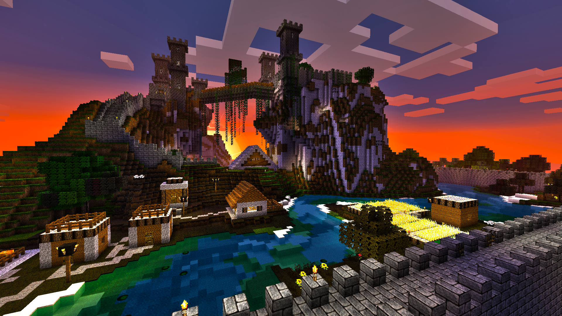 minecraft world backgrounds Wallpapers