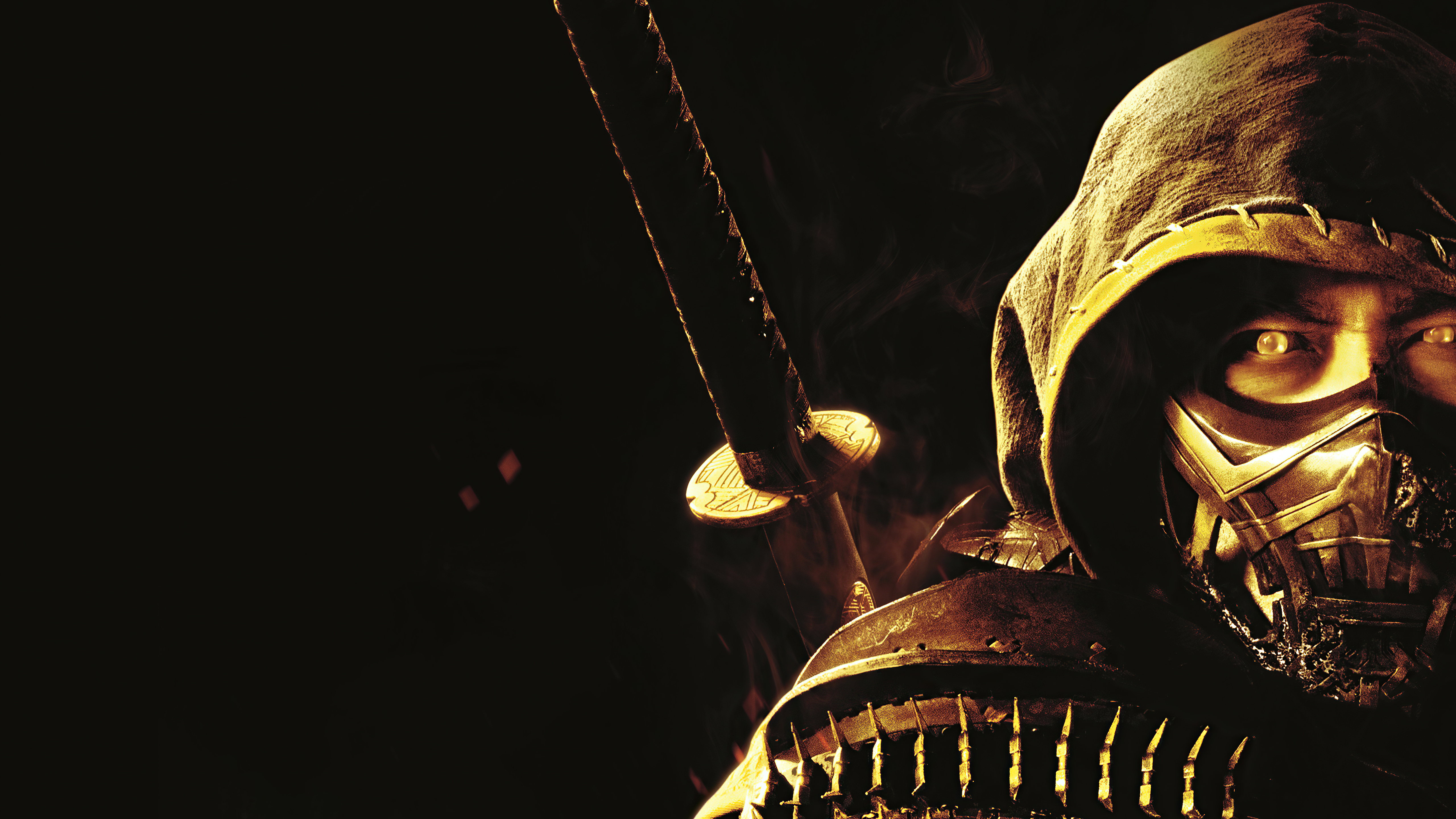 mortal kombat scorpion 4k desktopWallpapers