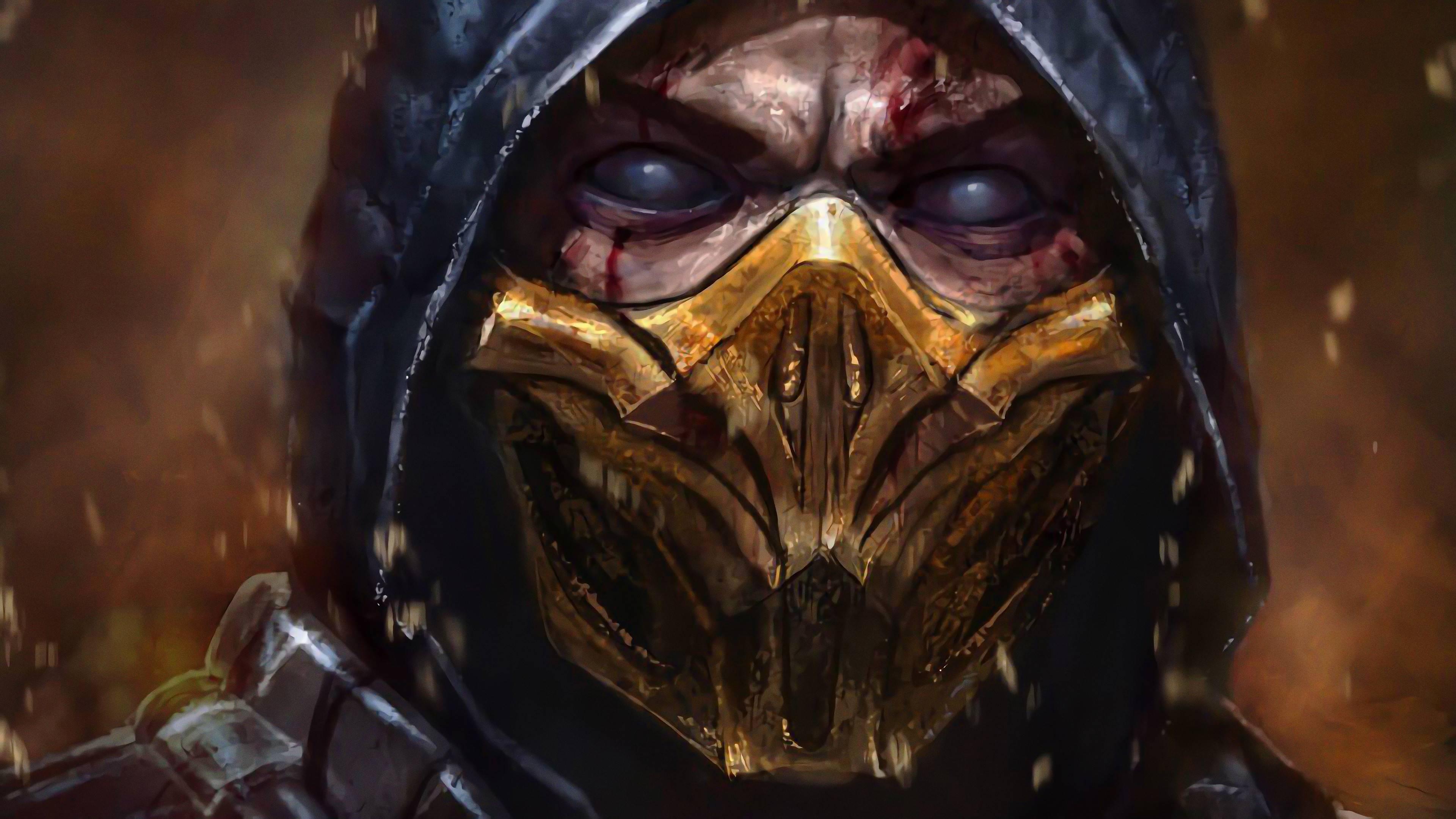 mortal kombat scorpion 4k desktopWallpapers