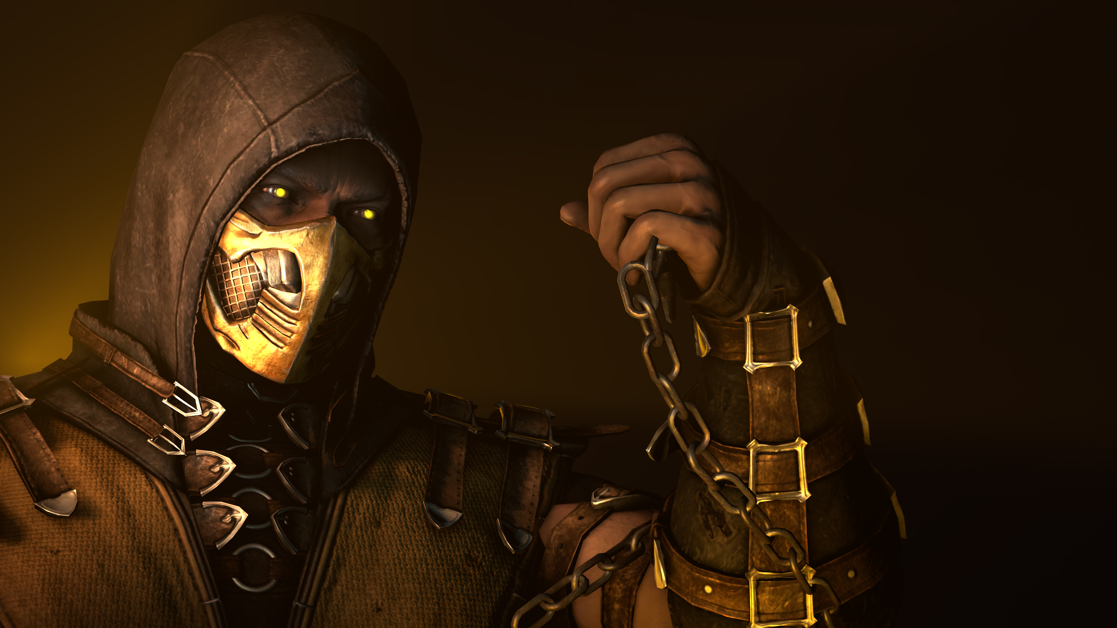 mortal kombat scorpion 4k desktopWallpapers