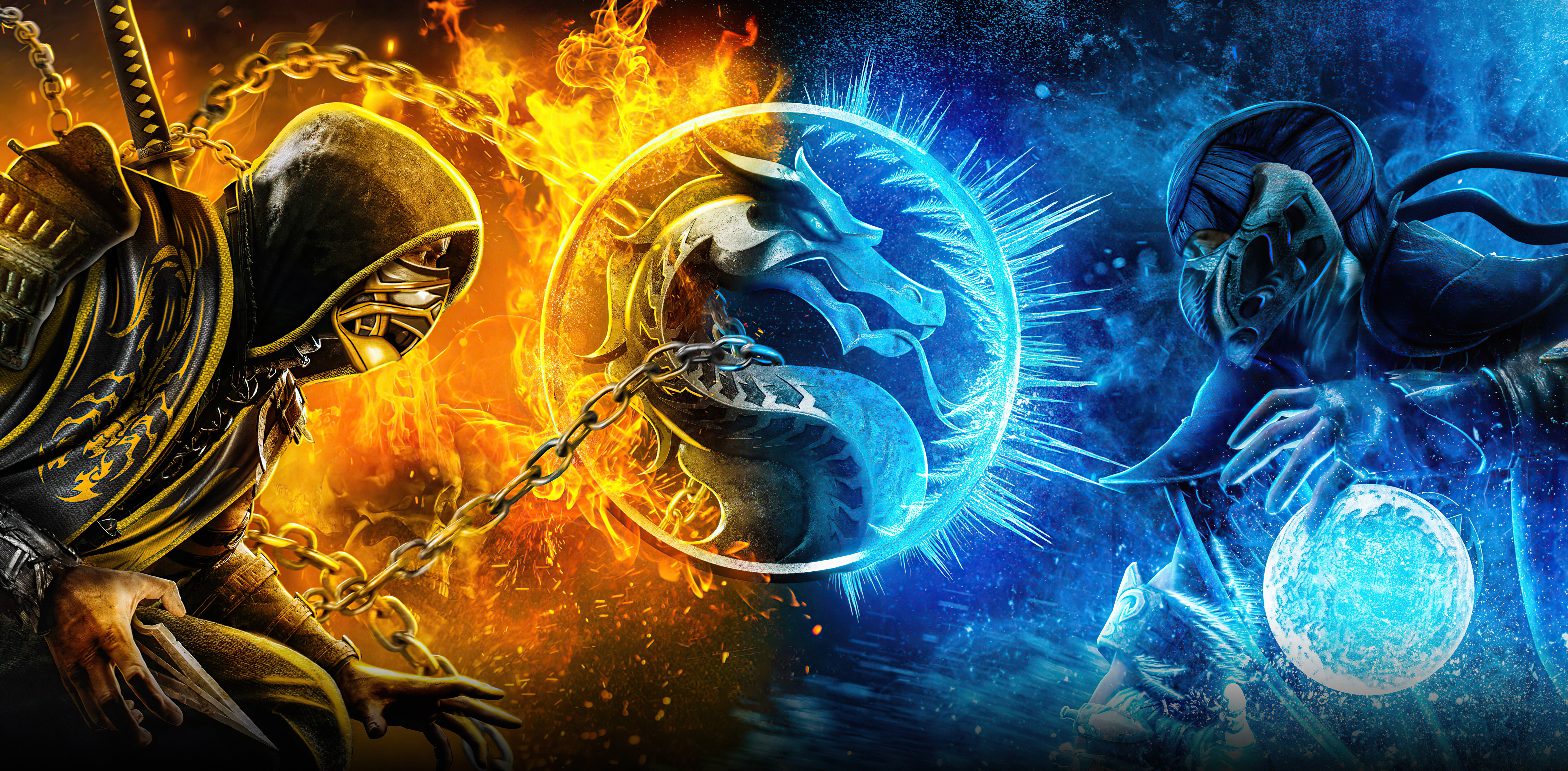 mortal kombat scorpion vs sub zero  Wallpapers