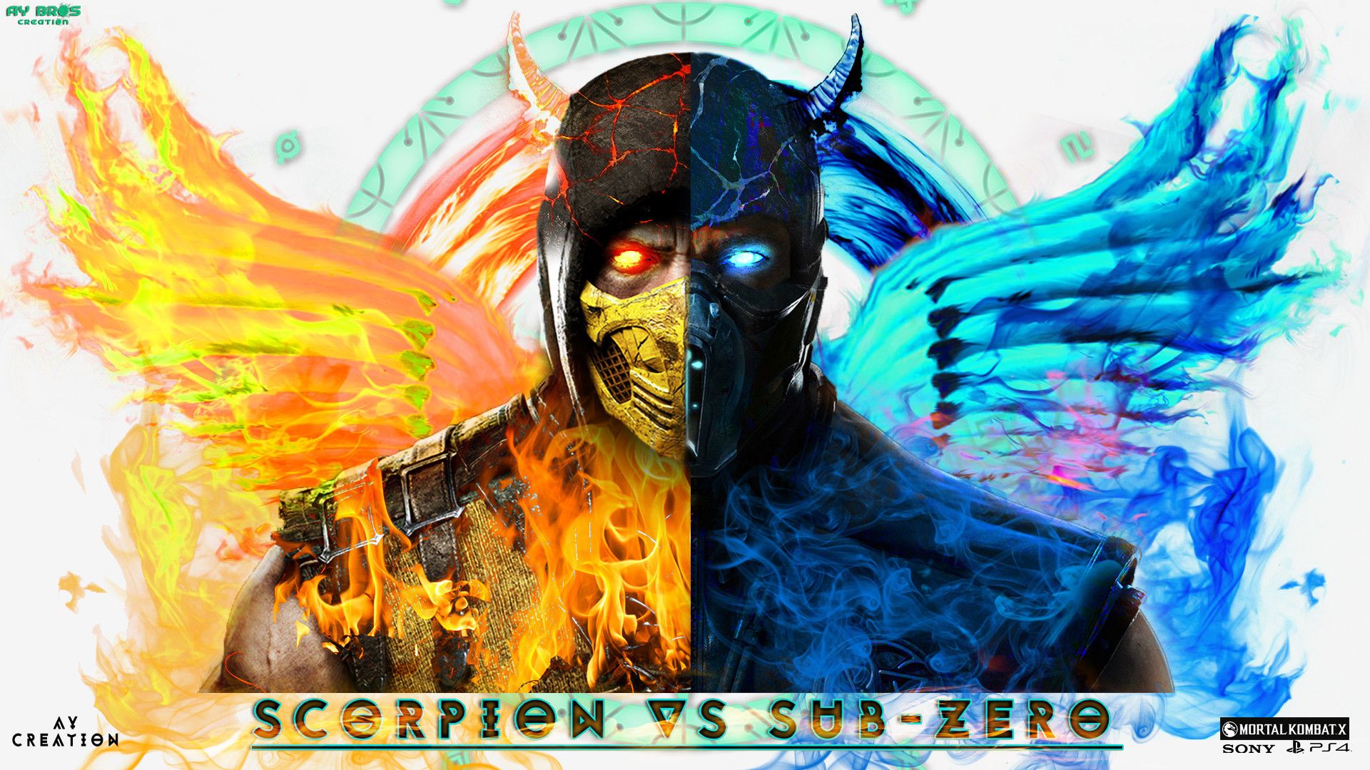 mortal kombat scorpion vs sub zero  Wallpapers