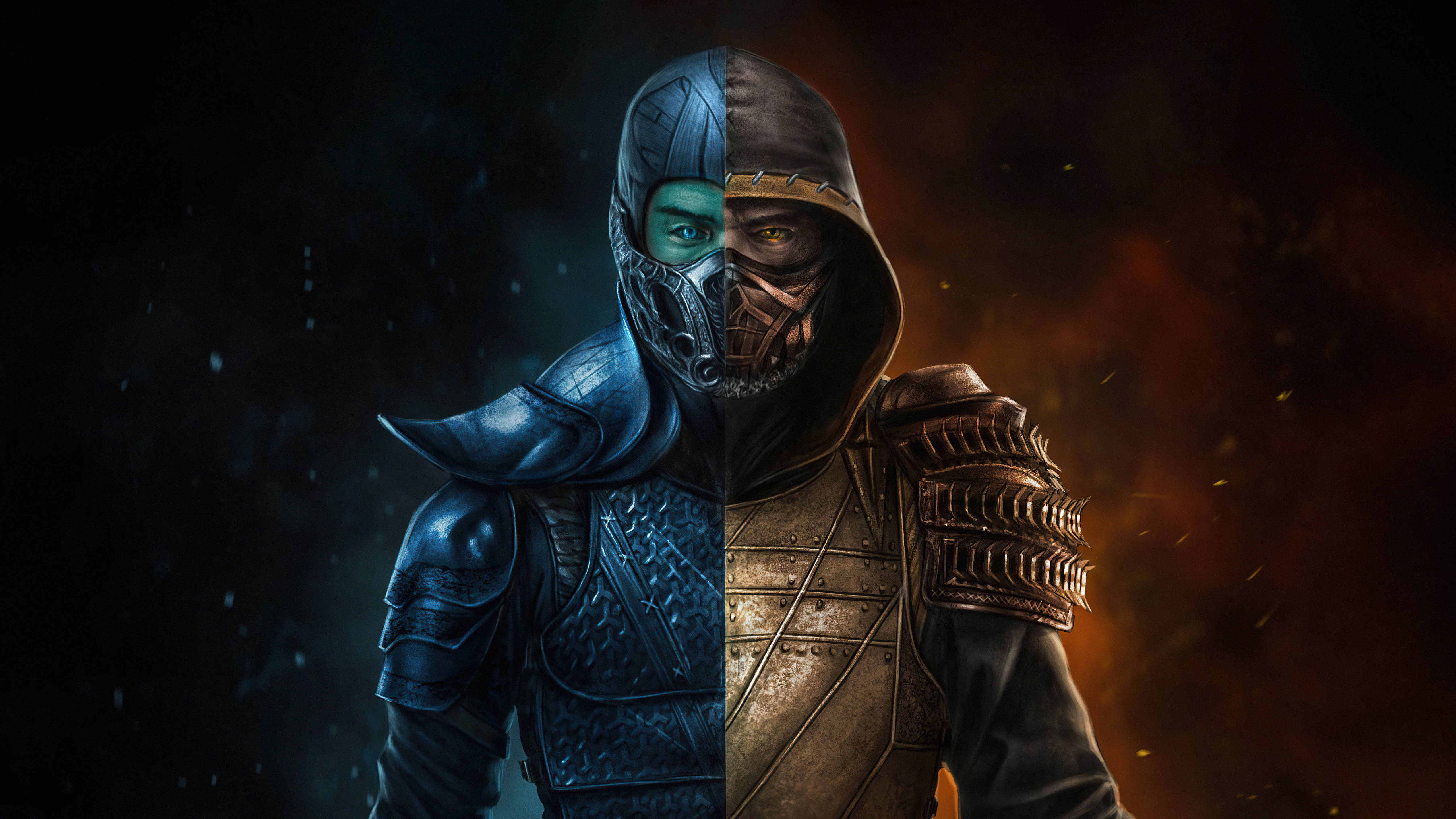 mortal kombat scorpion vs sub zero  Wallpapers