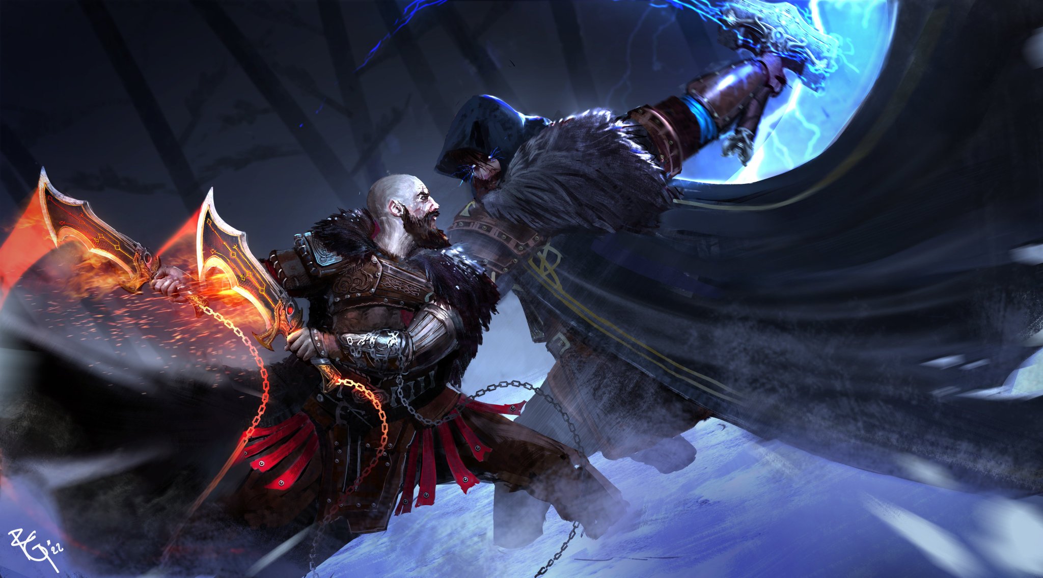 New God Of War Black Thunder Wallpapers