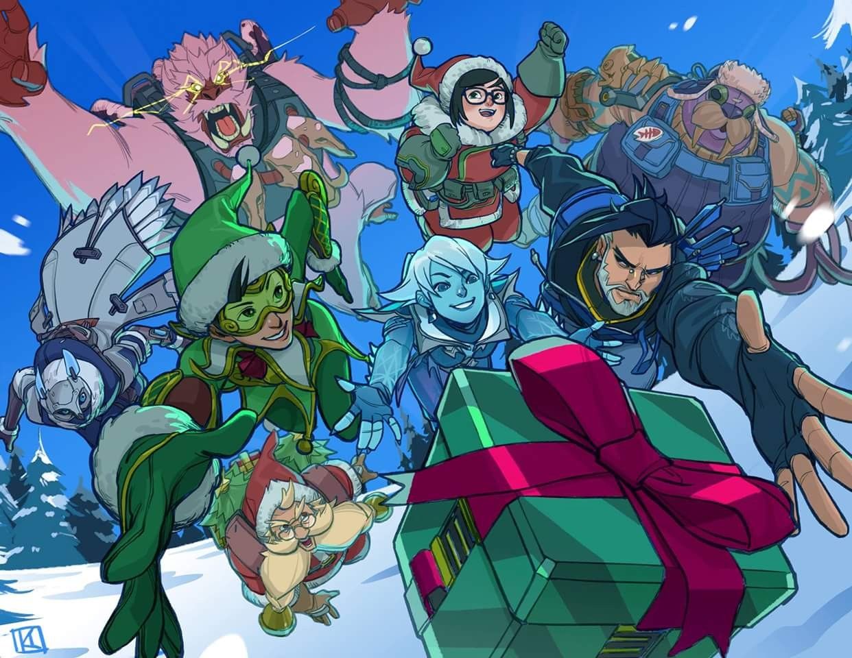 overwatch christmasWallpapers