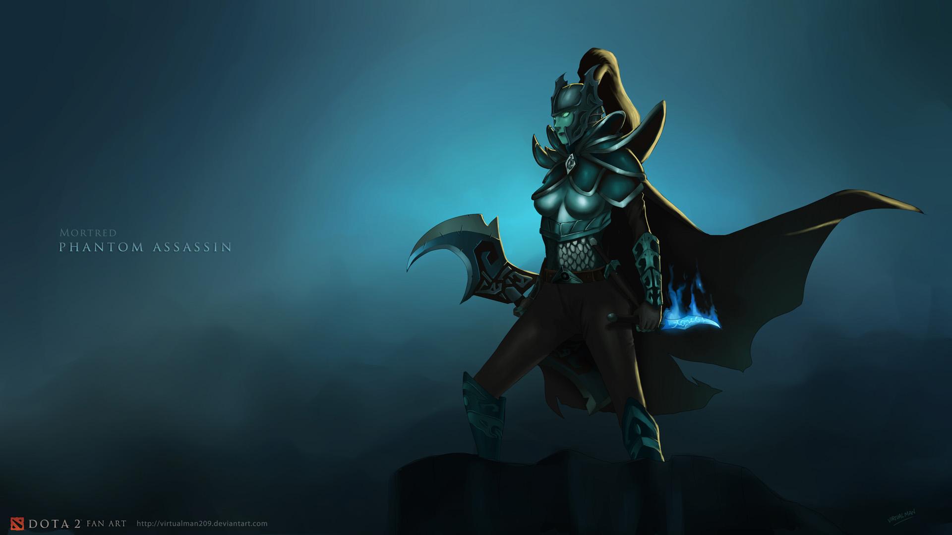 Phantom Assassin DotA 2 Digital Wallpapers