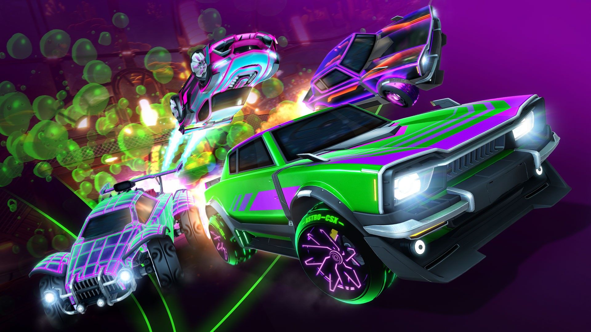 Rocket League Green Car Wallpapers