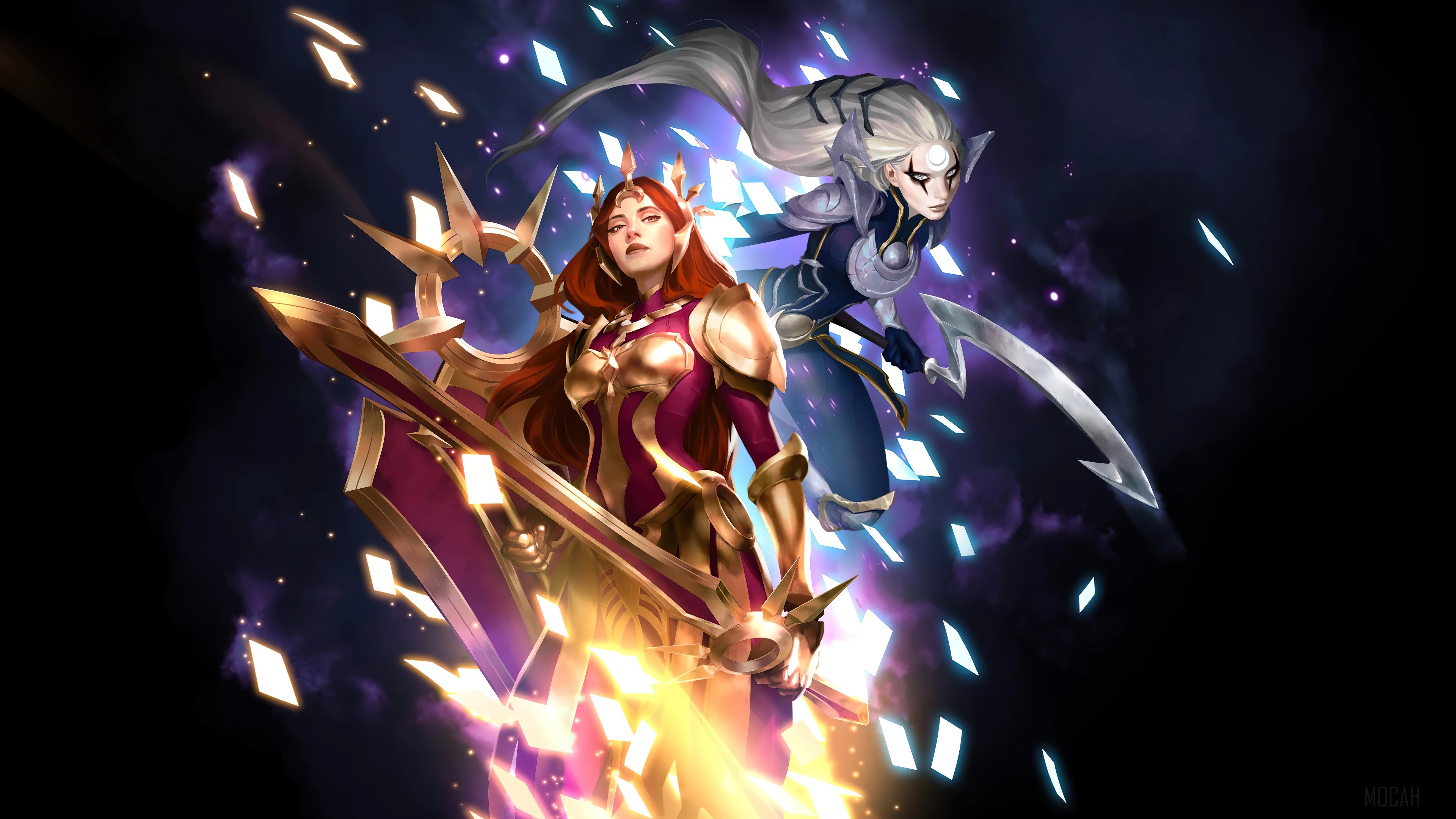 Warriro Diana League Of Legends Wallpapers