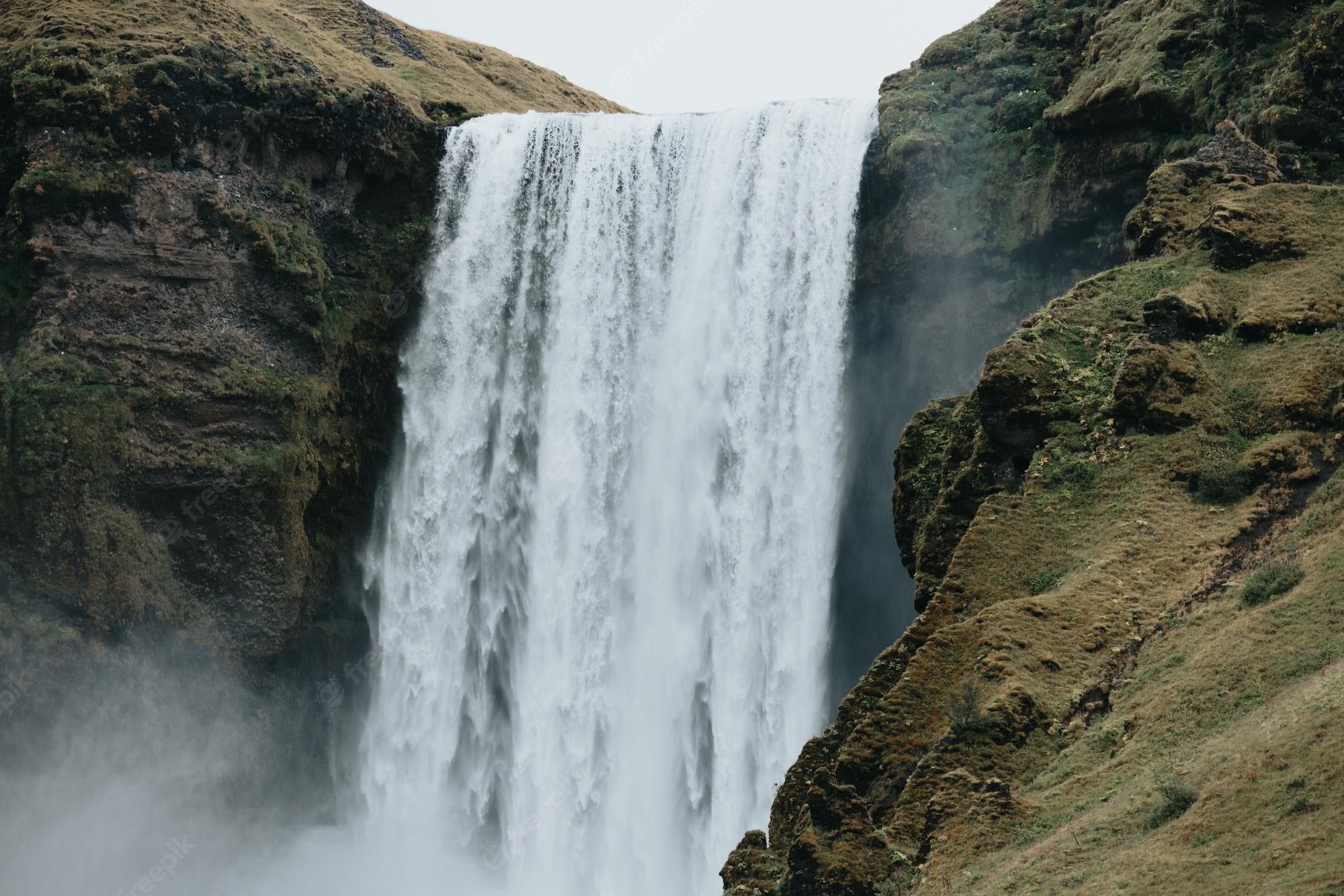 Alone In Beautiful Waterfall Landscape
 Wallpapers