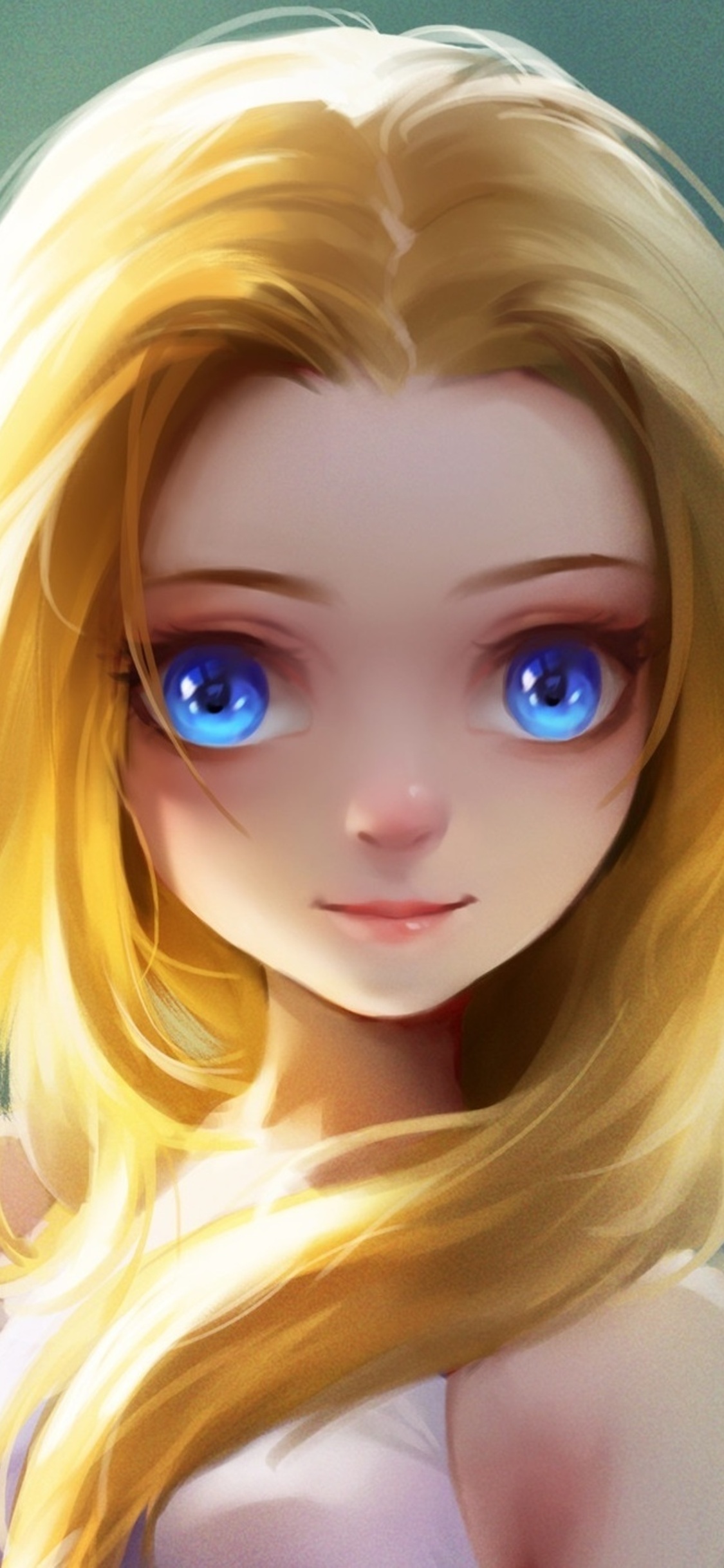 Cute Little Girl Blonde Eyes
 Wallpapers