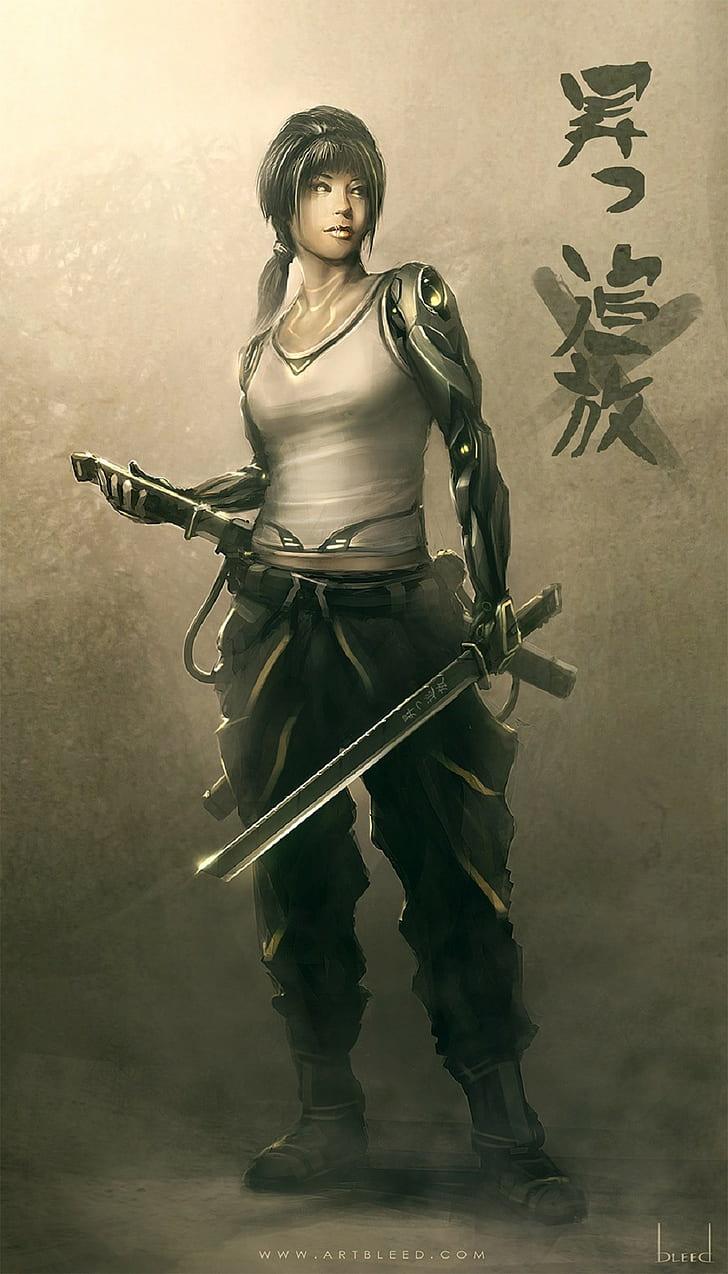 Cyberpunk Woman Warrior
 Wallpapers