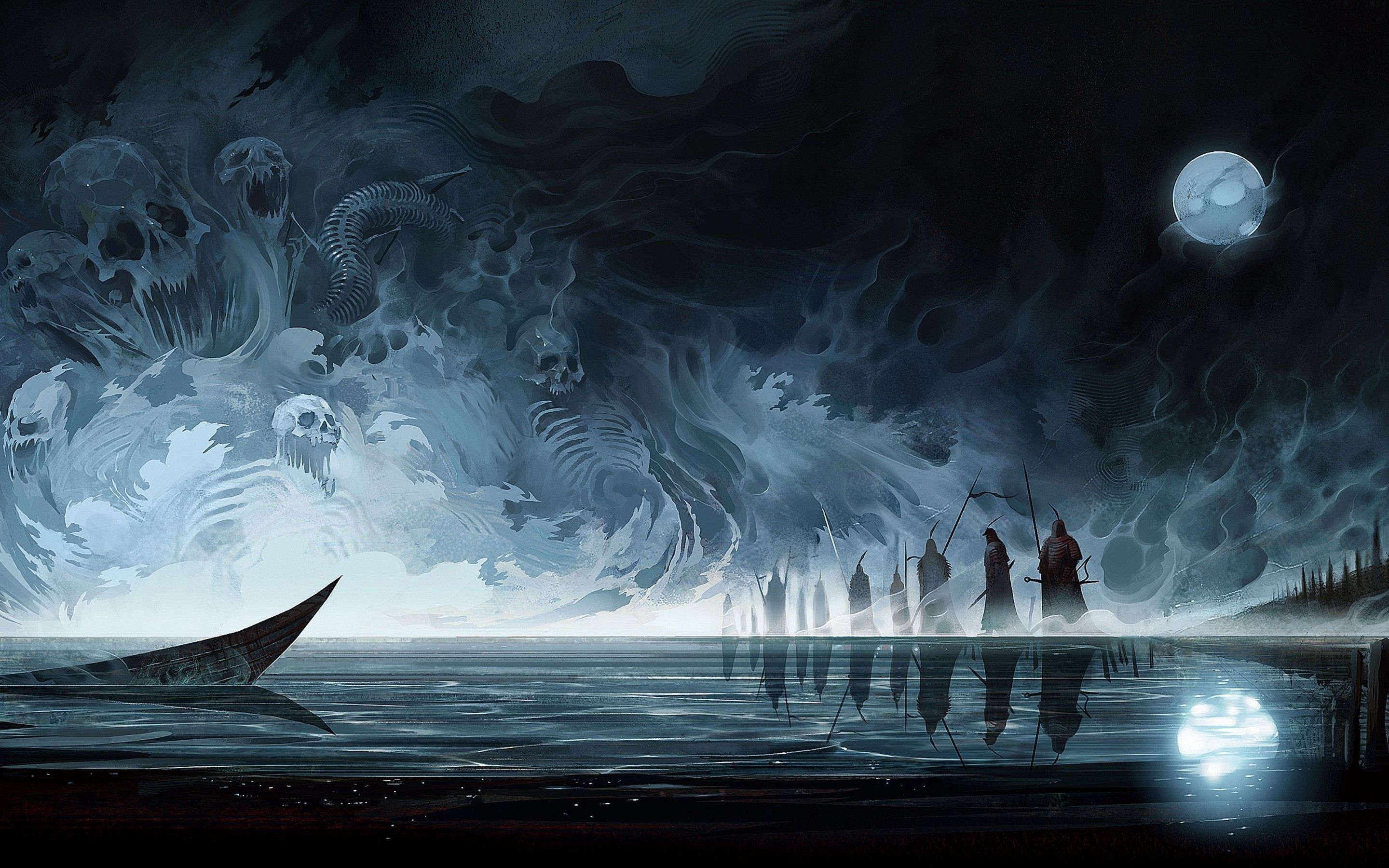 Dark Night Fantasy Ocean 4K
 Wallpapers