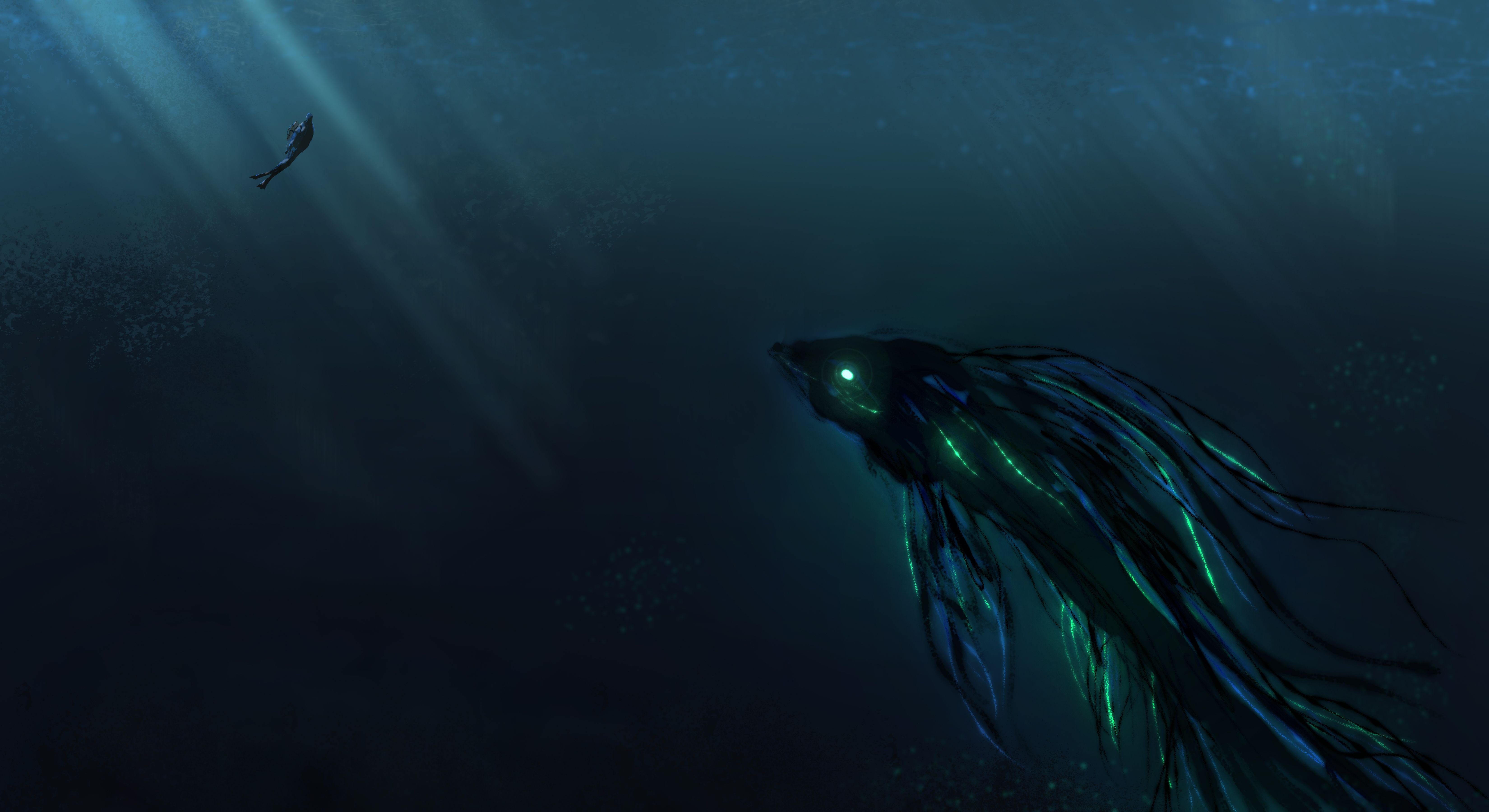 Dark Night Fantasy Ocean 4K
 Wallpapers