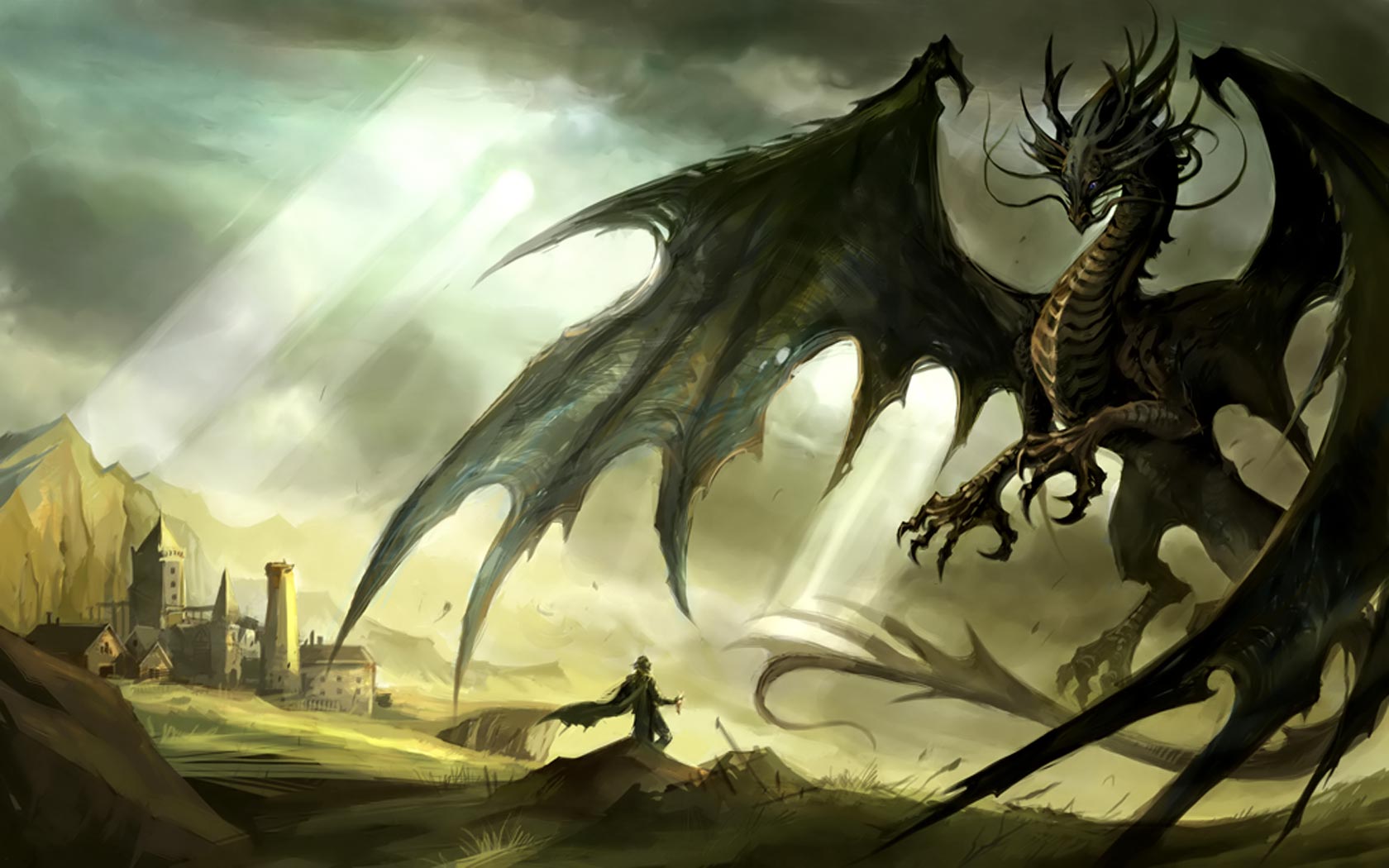 Dragon Vs Knight Wallpapers