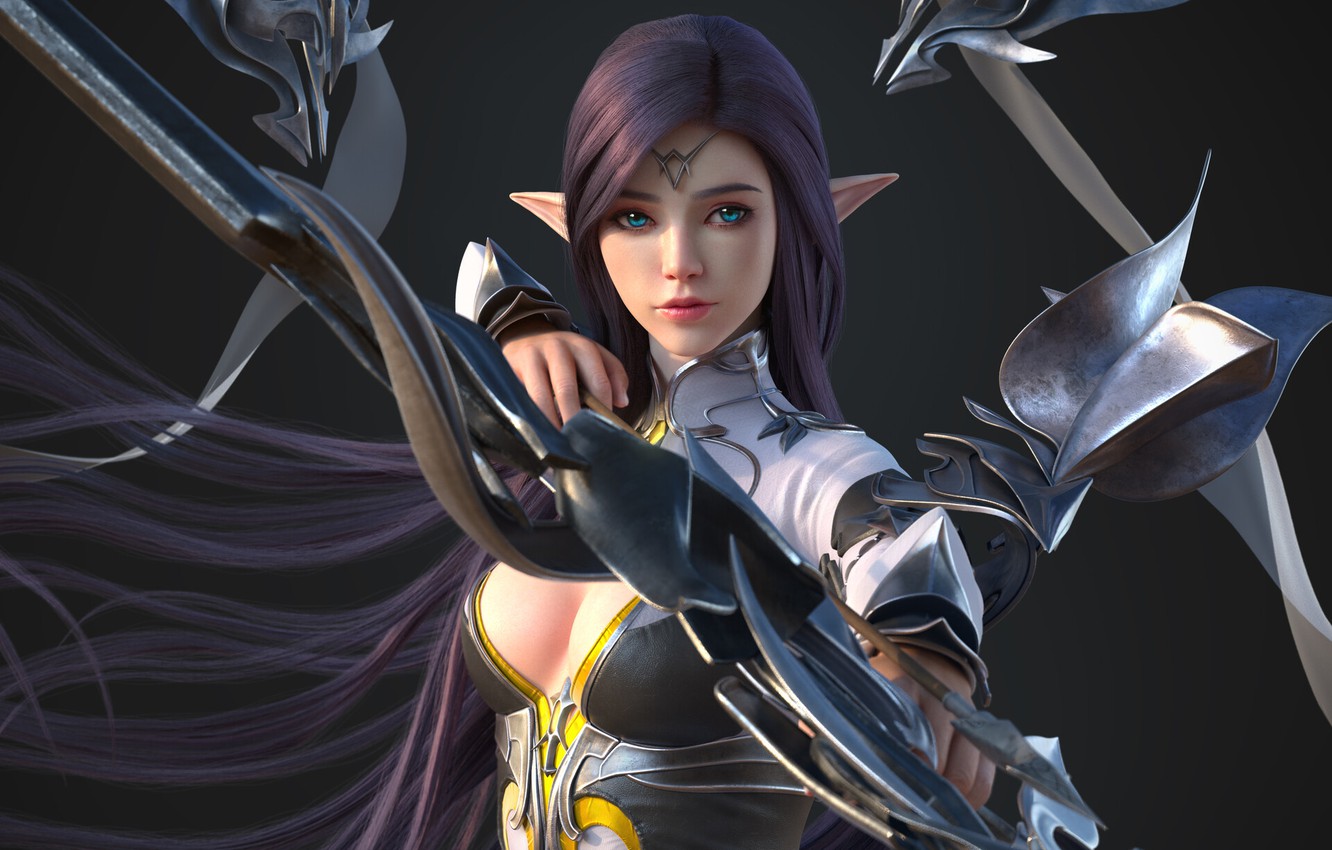 Elf  Woman Archer Warrior
 Wallpapers