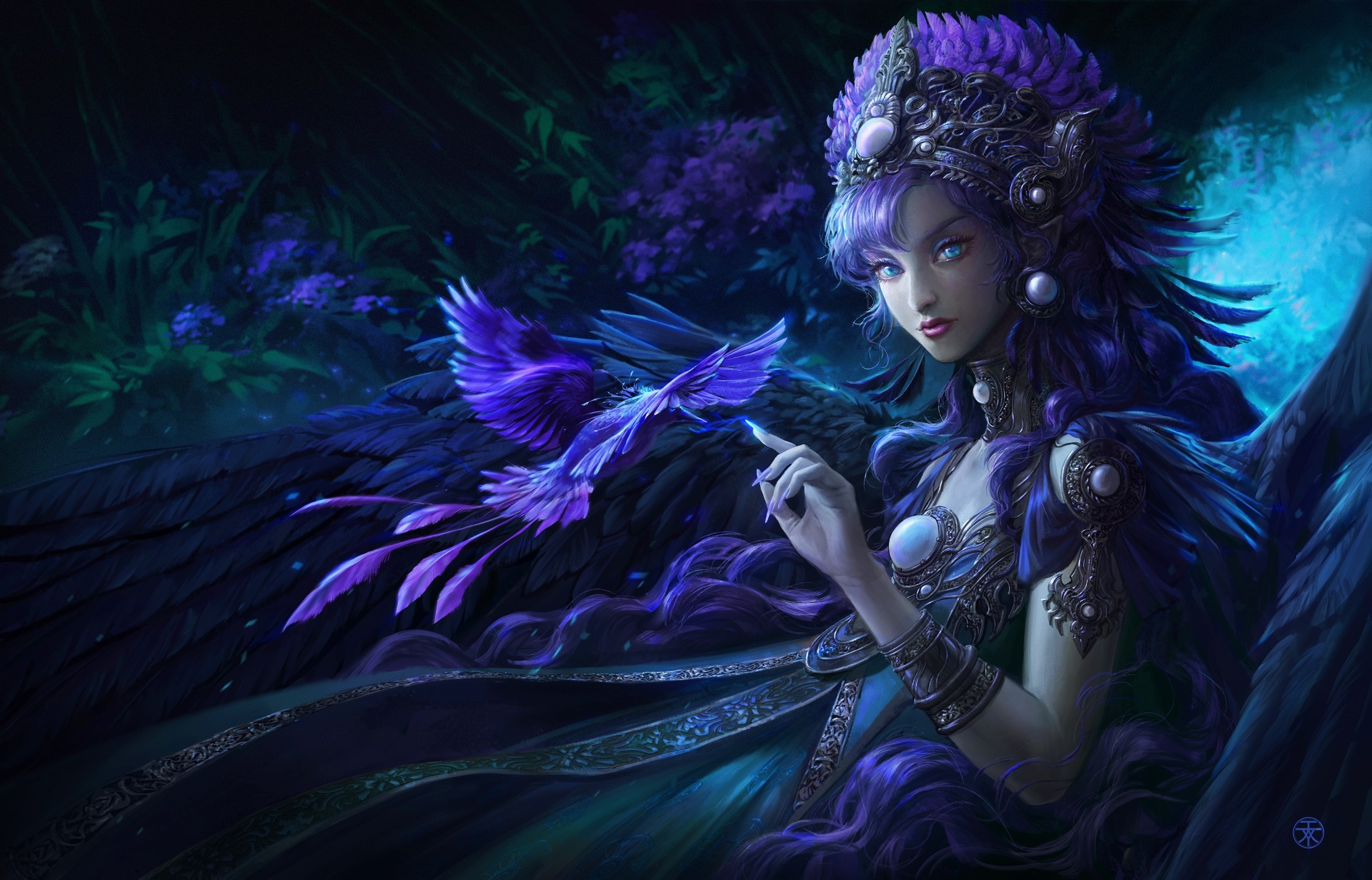 Fantasy Blue Girl
 Wallpapers