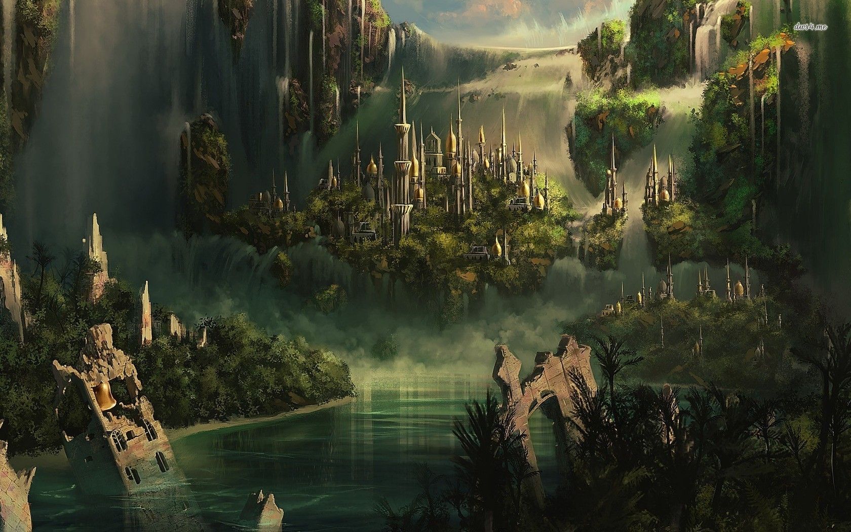 Fantasy Forest City
 Wallpapers