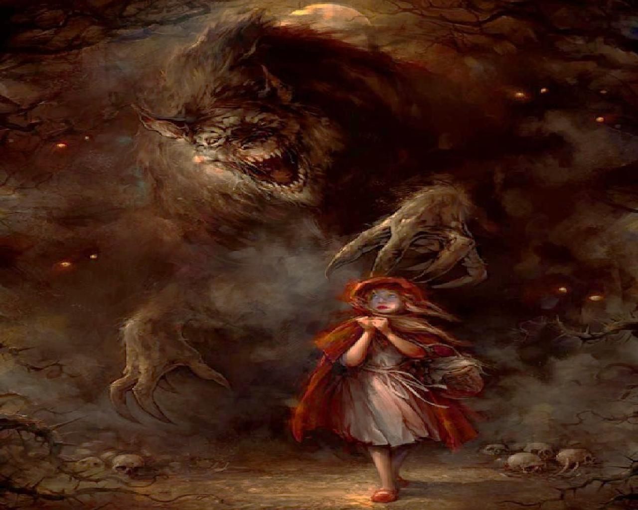 Fantasy Red Riding Hood Wallpapers