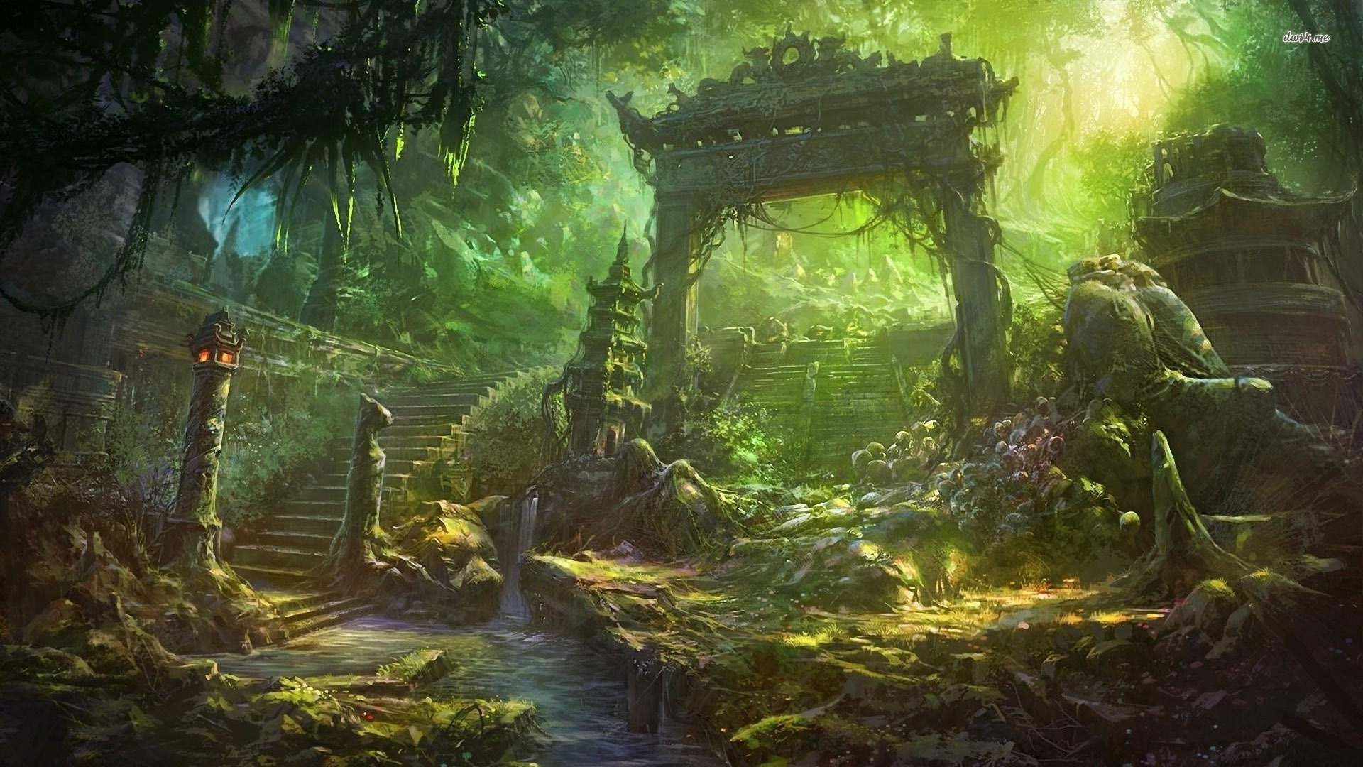 Fantasy Temple Wallpapers