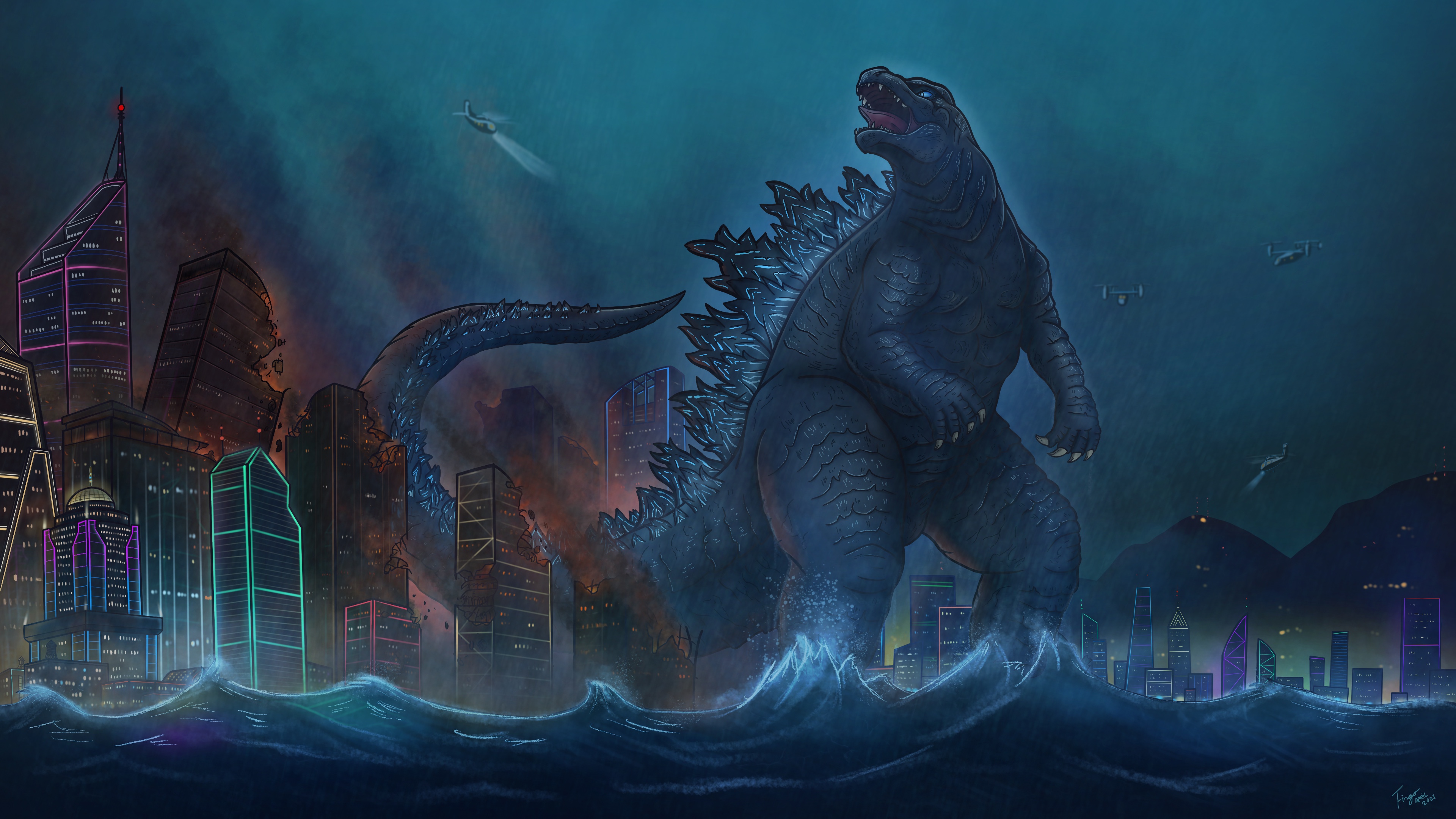 Godzilla Digital Art 2021
 Wallpapers