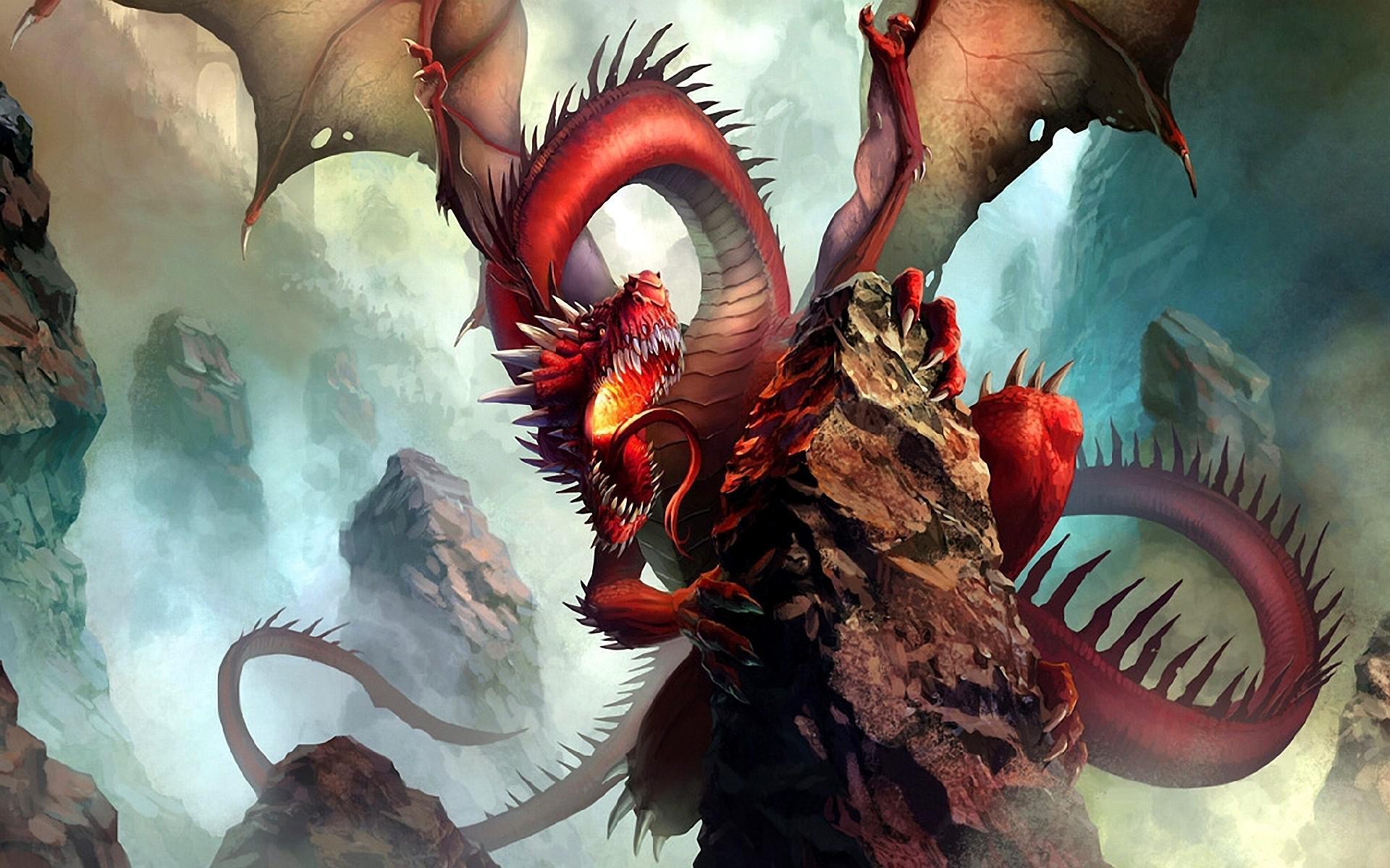 King Vs Dragon Fantasy Art
 Wallpapers