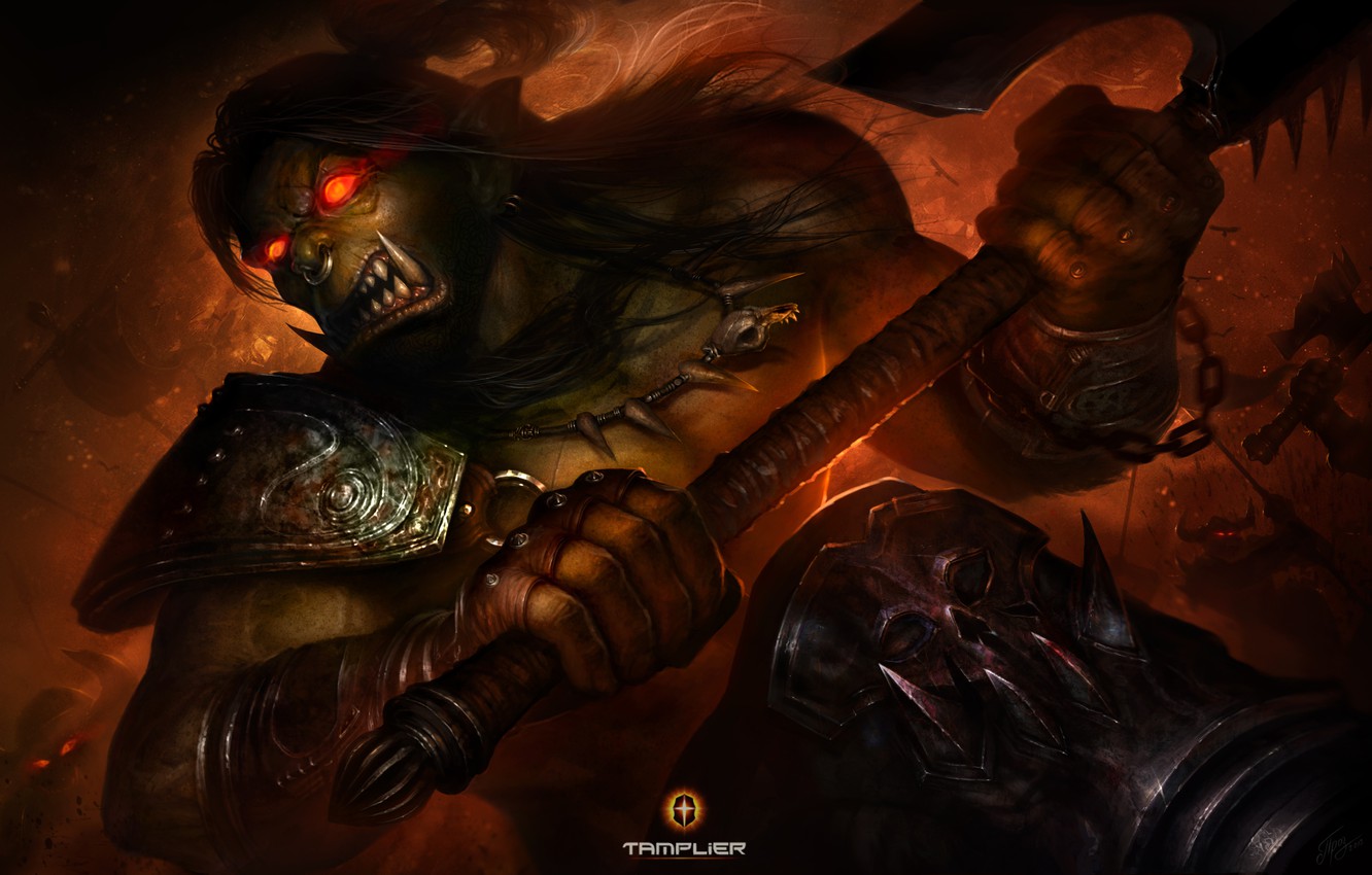 Orc Warrior With Axe
 Wallpapers