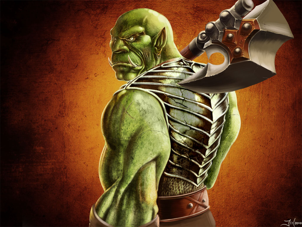 Orc Warrior With Axe
 Wallpapers