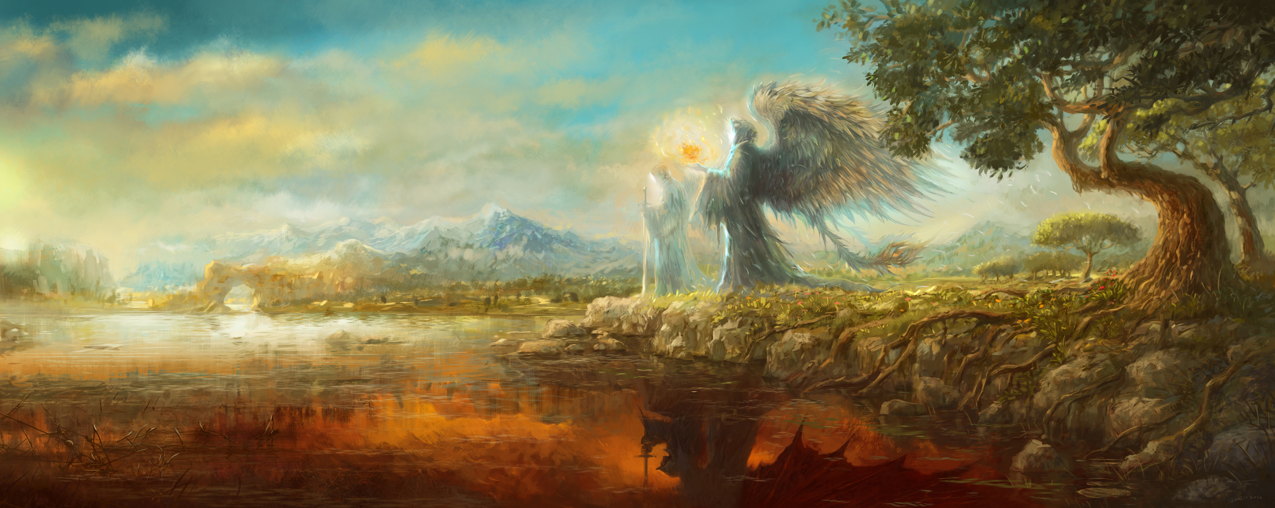 Painting Heaven And Hell
 Wallpapers