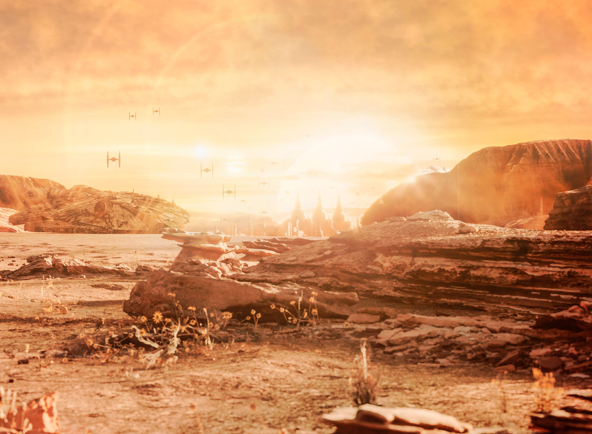 Post Apocalyptic Sunset In Mars 4K
 Wallpapers