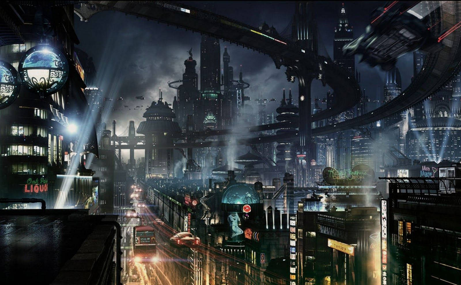 Sci Fi Cyberpunk City
 Wallpapers