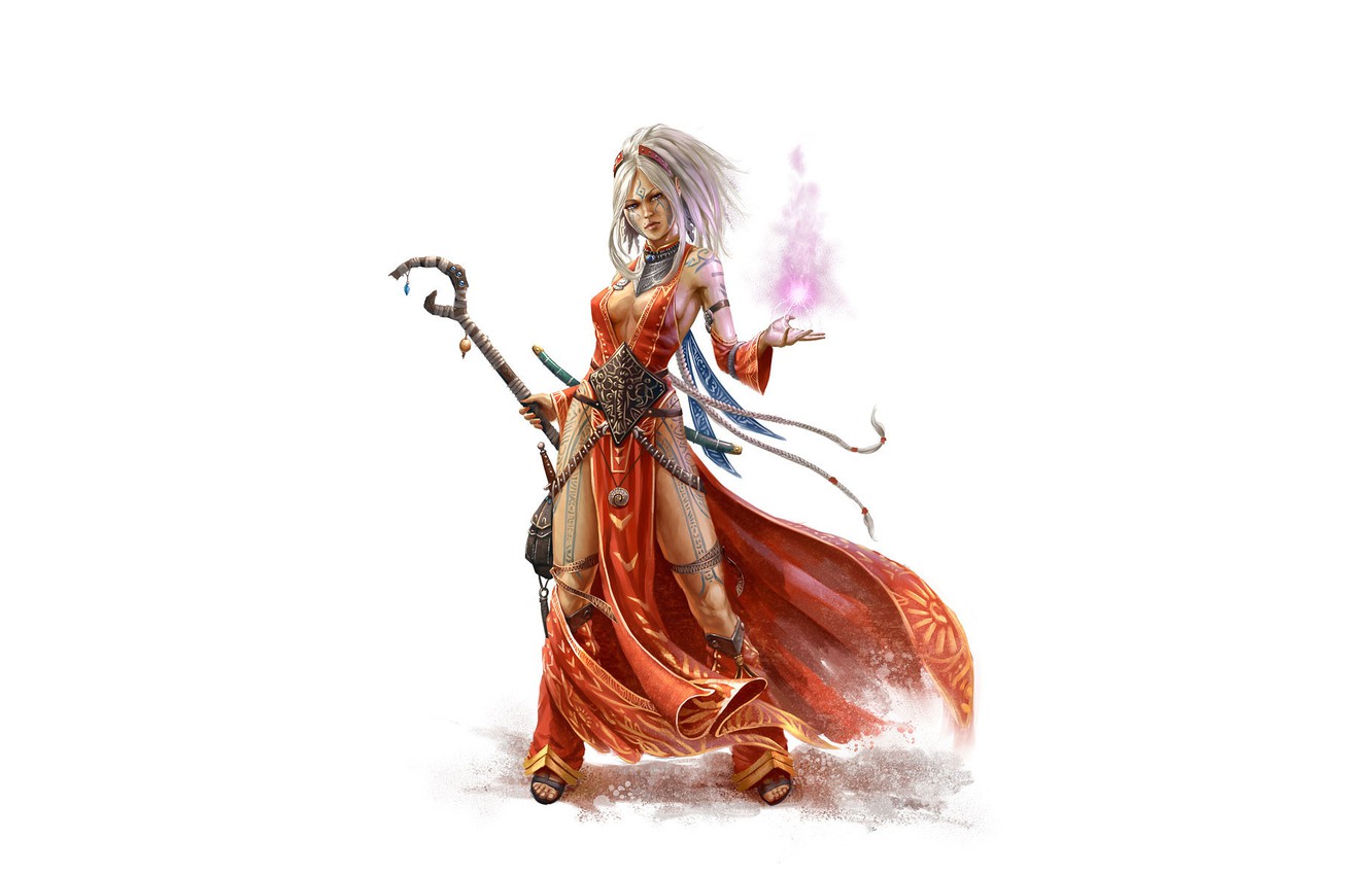 Sorceress On Flames
 Wallpapers