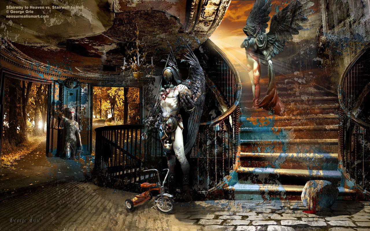 Surrealism Dark Hell Stairs
 Wallpapers