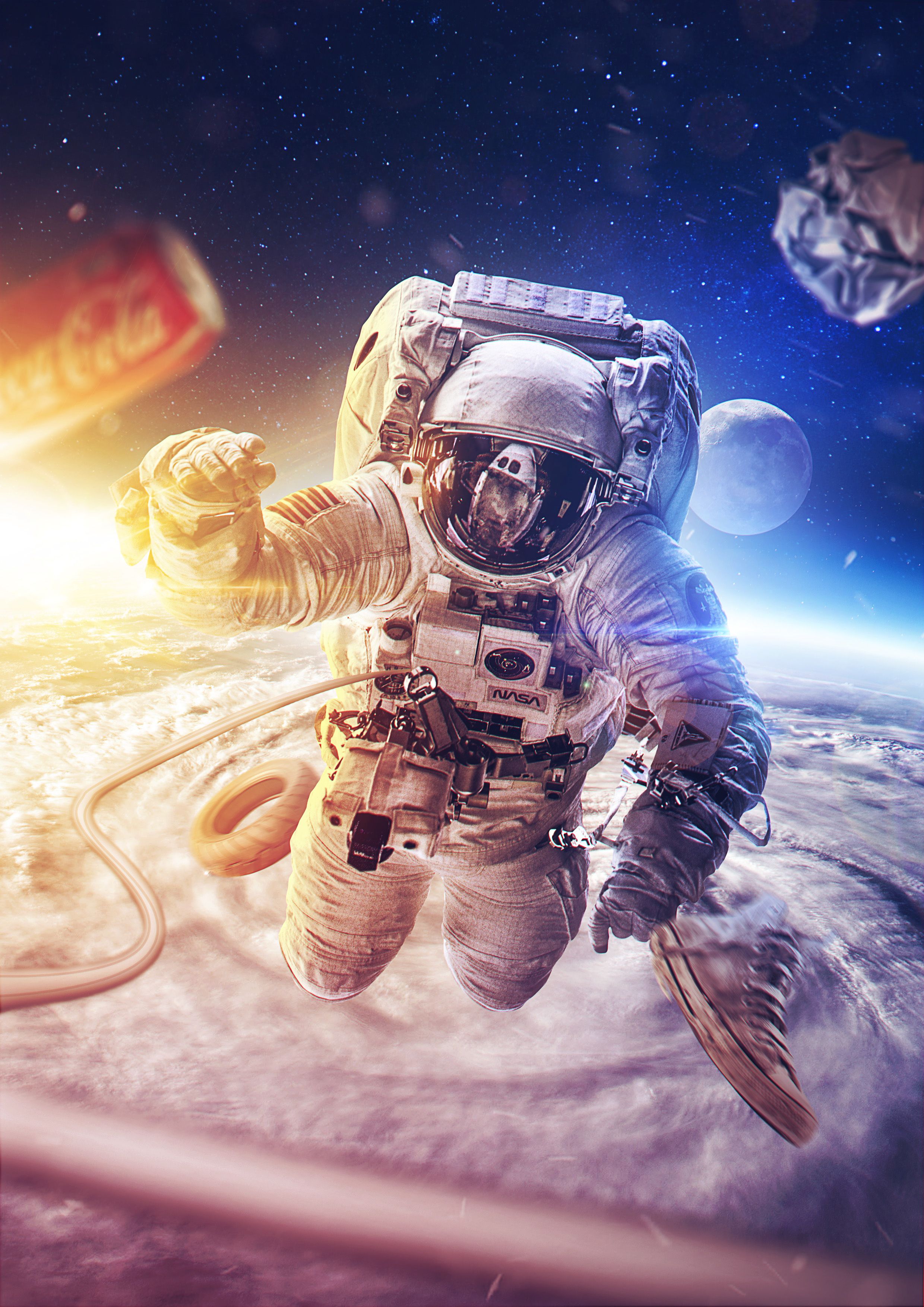 Two Astronaut In Unknown Planet
 Wallpapers