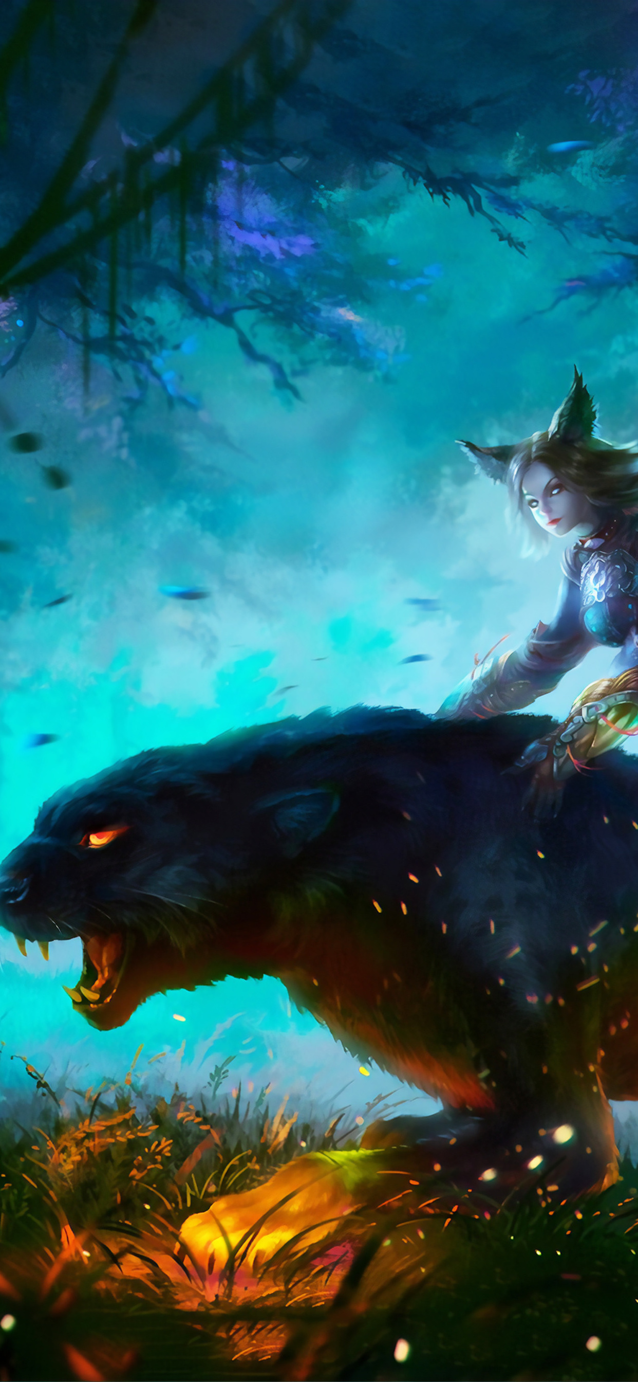 Warrior Girl In Forest
 Wallpapers