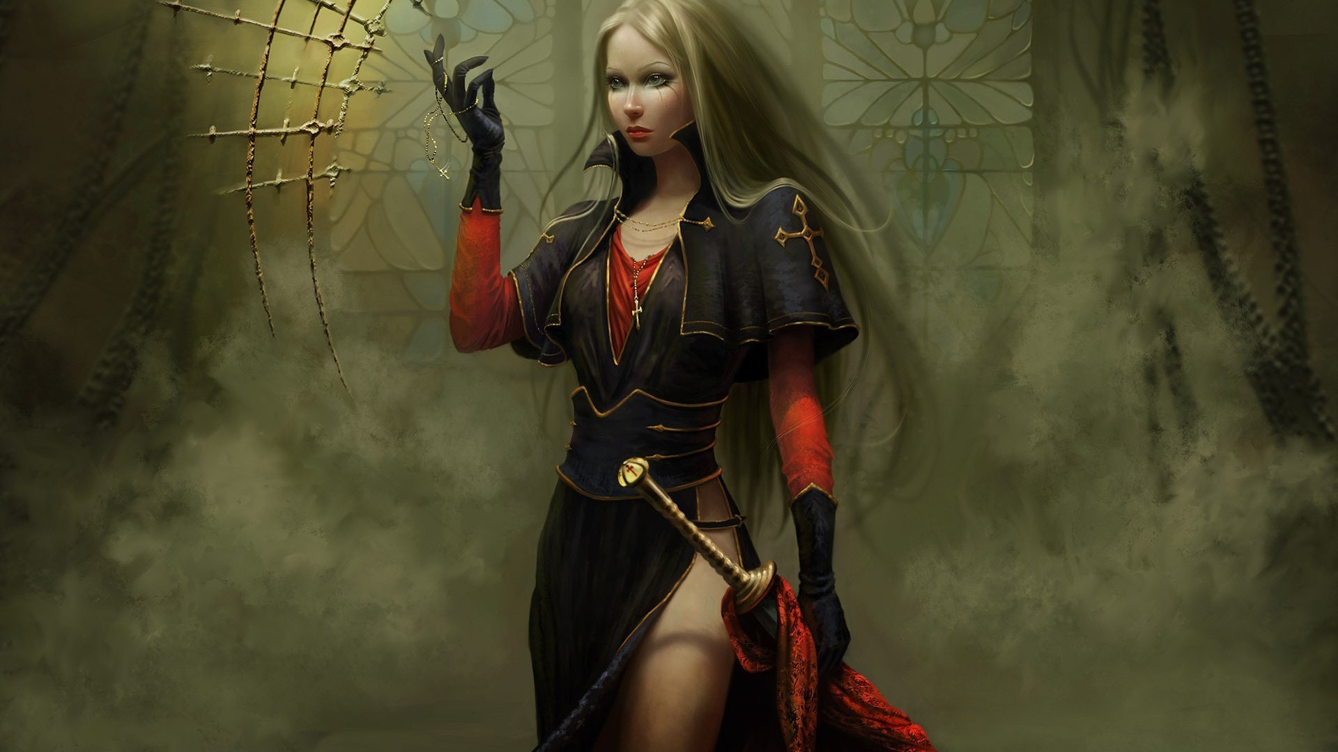 Women Warrior Long Hair Fantasy Girl
 Wallpapers