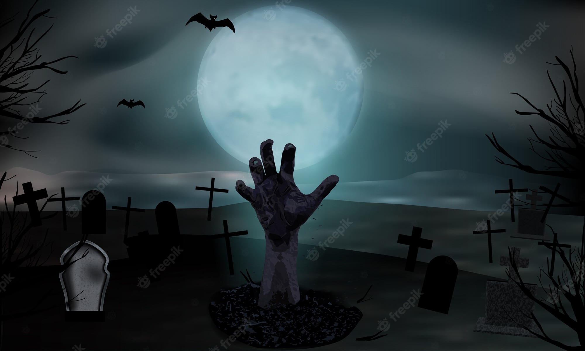 Zombie Hand From Cemetery
 Wallpapers