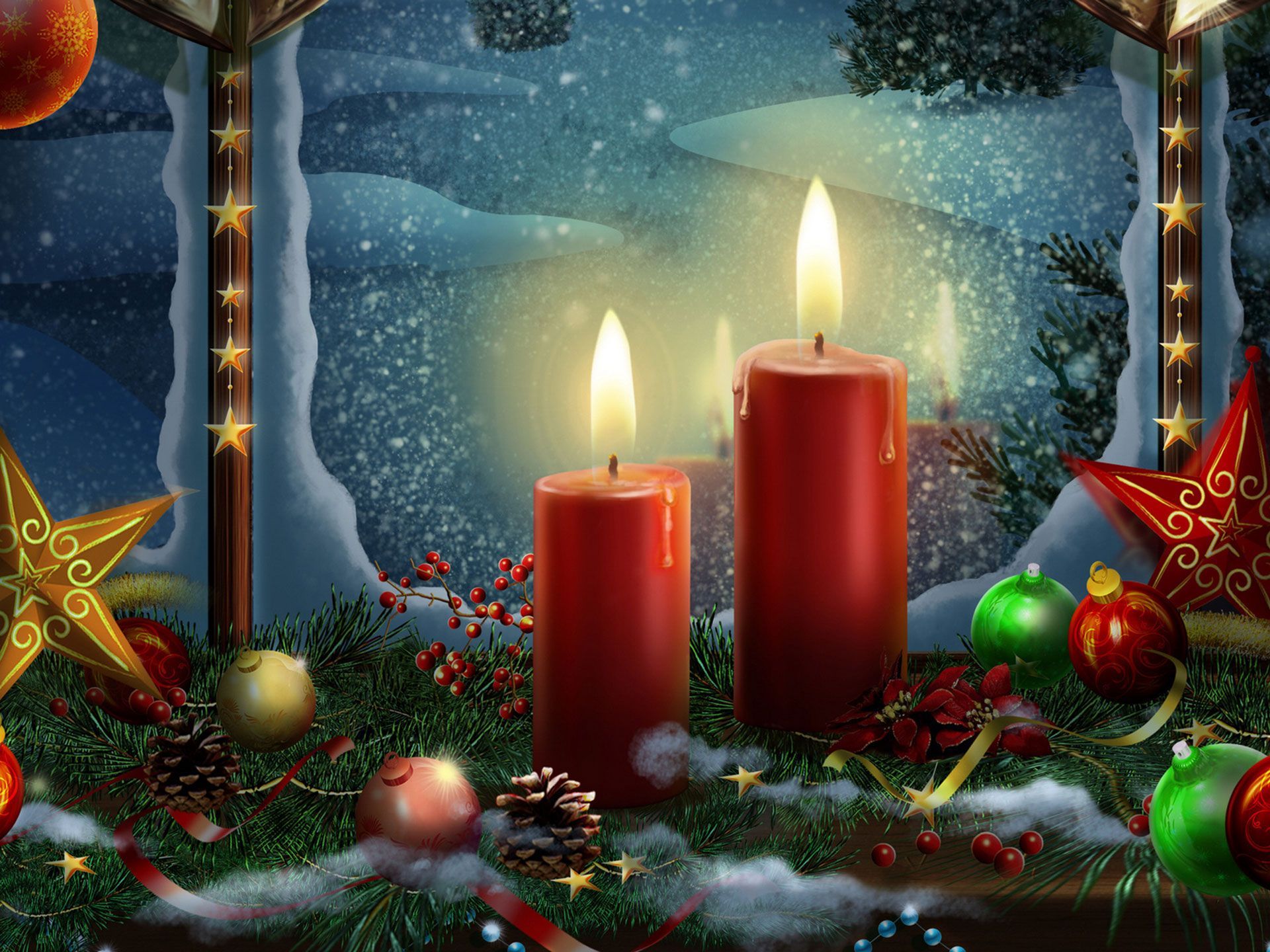 Christmas Candle Wallpapers