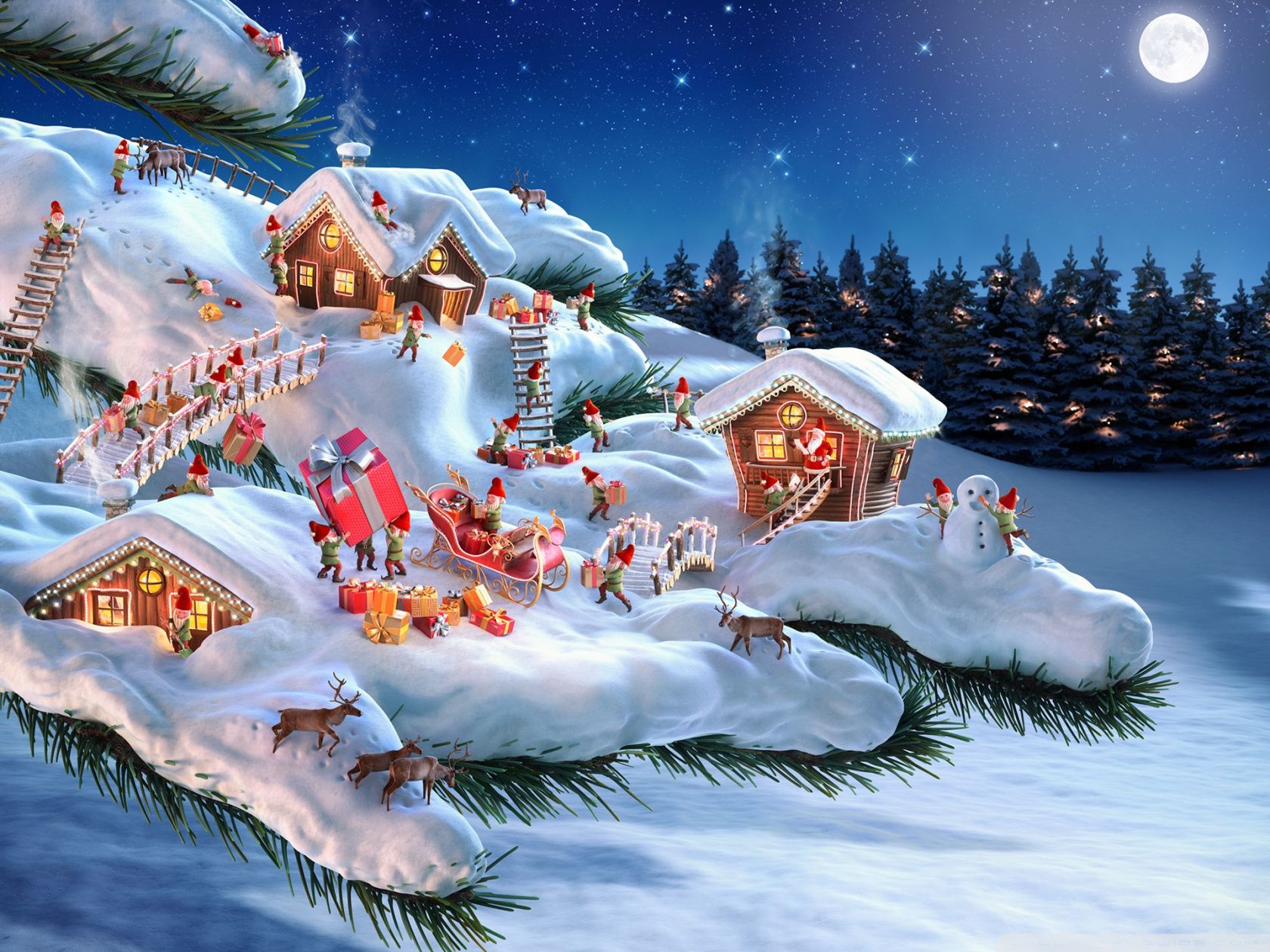 Christmas Elves Wallpapers