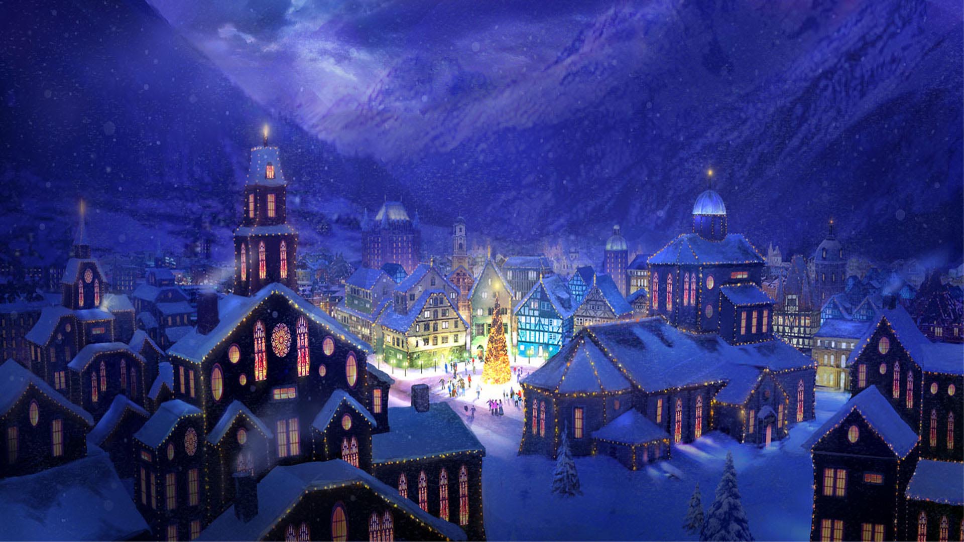 Christmas Houses Desktop Wallpapers