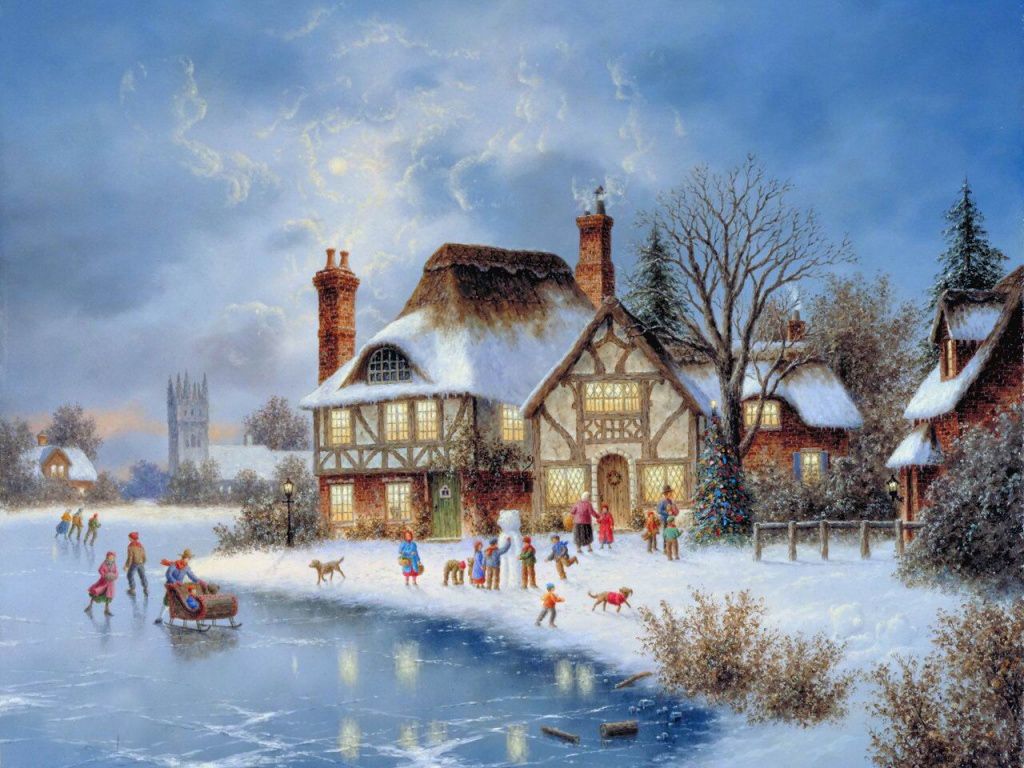 Christmas Paintings Wallpapers